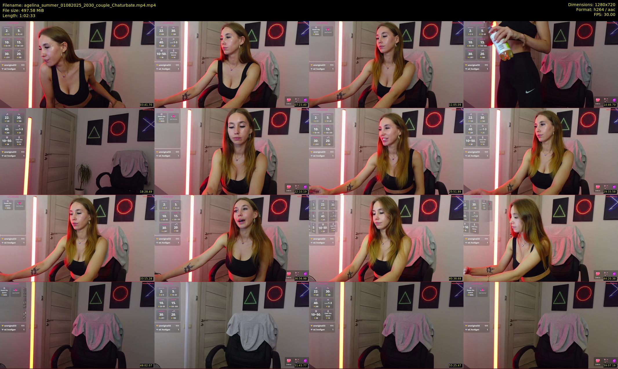 agelina_summer — 63 minute Chaturbate female cam show recording, 720p, Aug 1, 2025