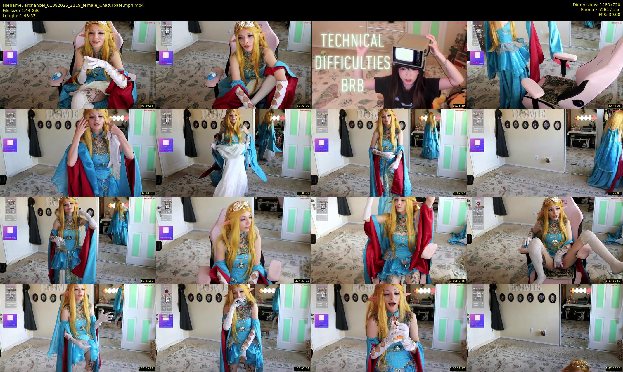 archancel — 109 minute Chaturbate female cam show recording, 720p, Aug 1, 2025