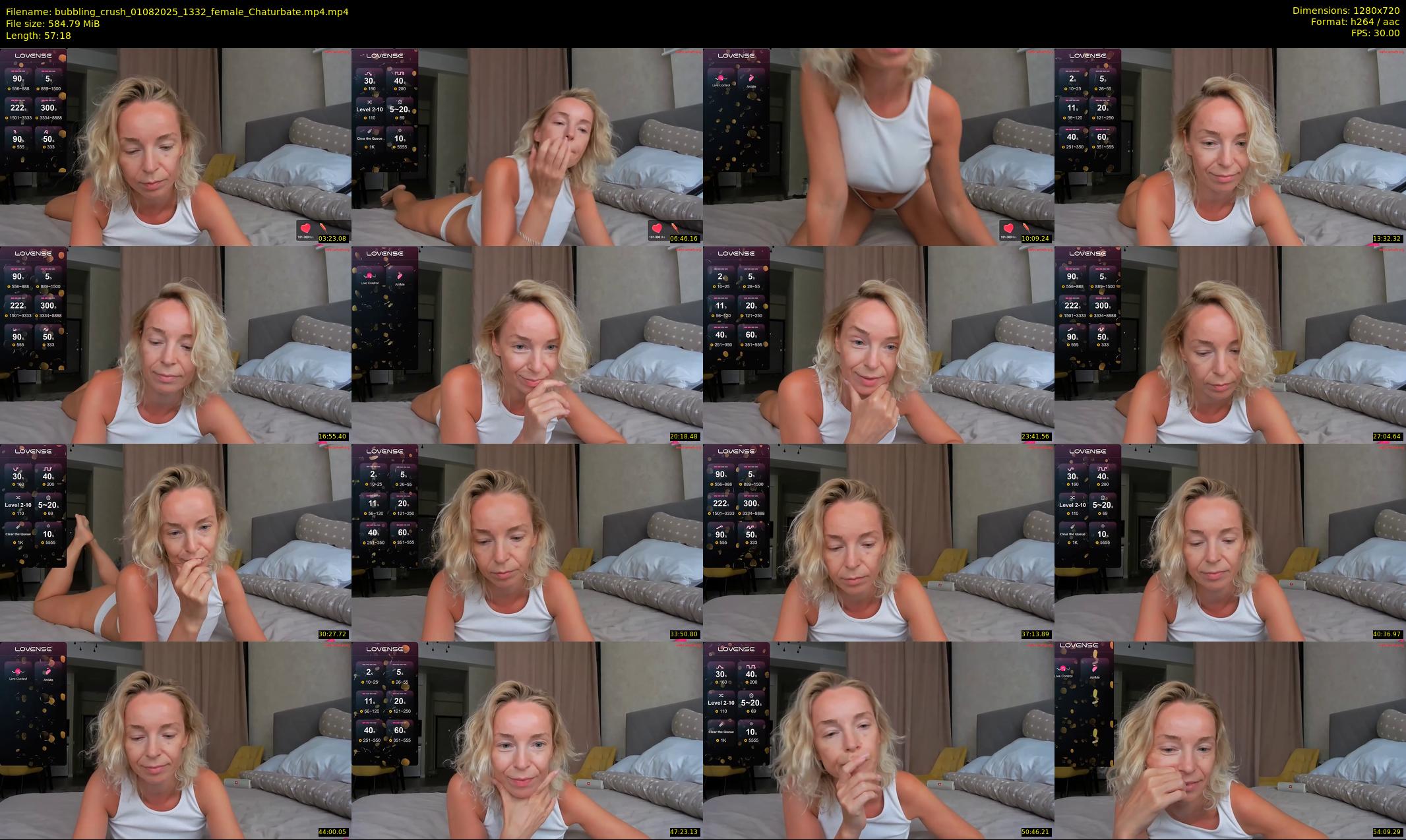 bubbling_crush — 58 minute Chaturbate female cam show recording, 720p, Aug 1, 2025