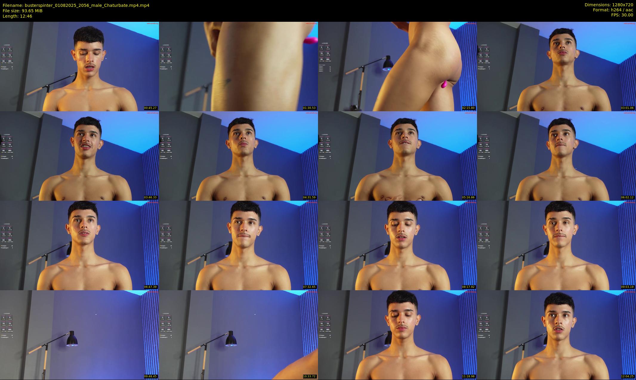 busterspinter — 13 minute Chaturbate male cam show recording, 720p, Aug 1, 2025