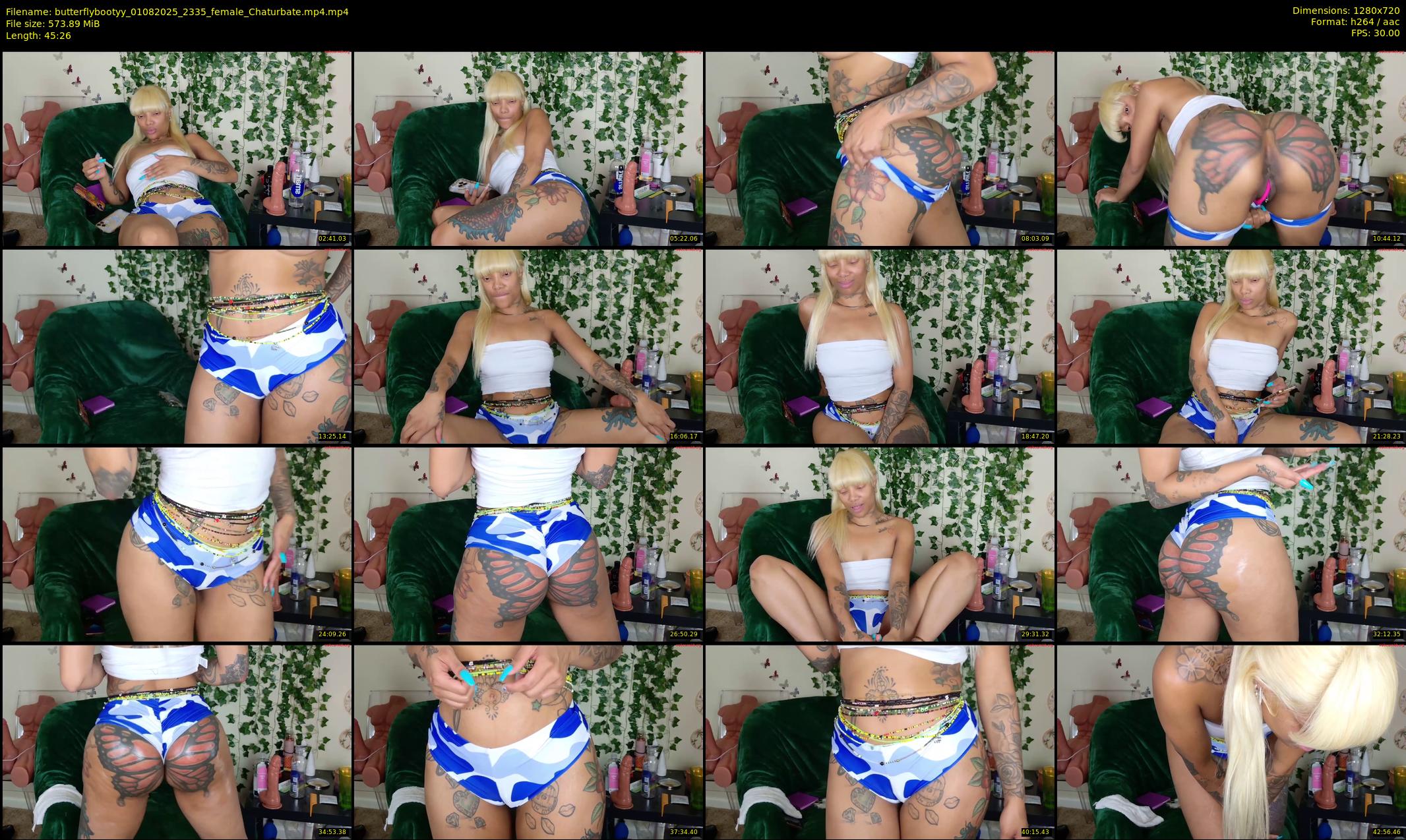 butterflybootyy — 46 minute Chaturbate female cam show recording, 720p, Aug 1, 2025