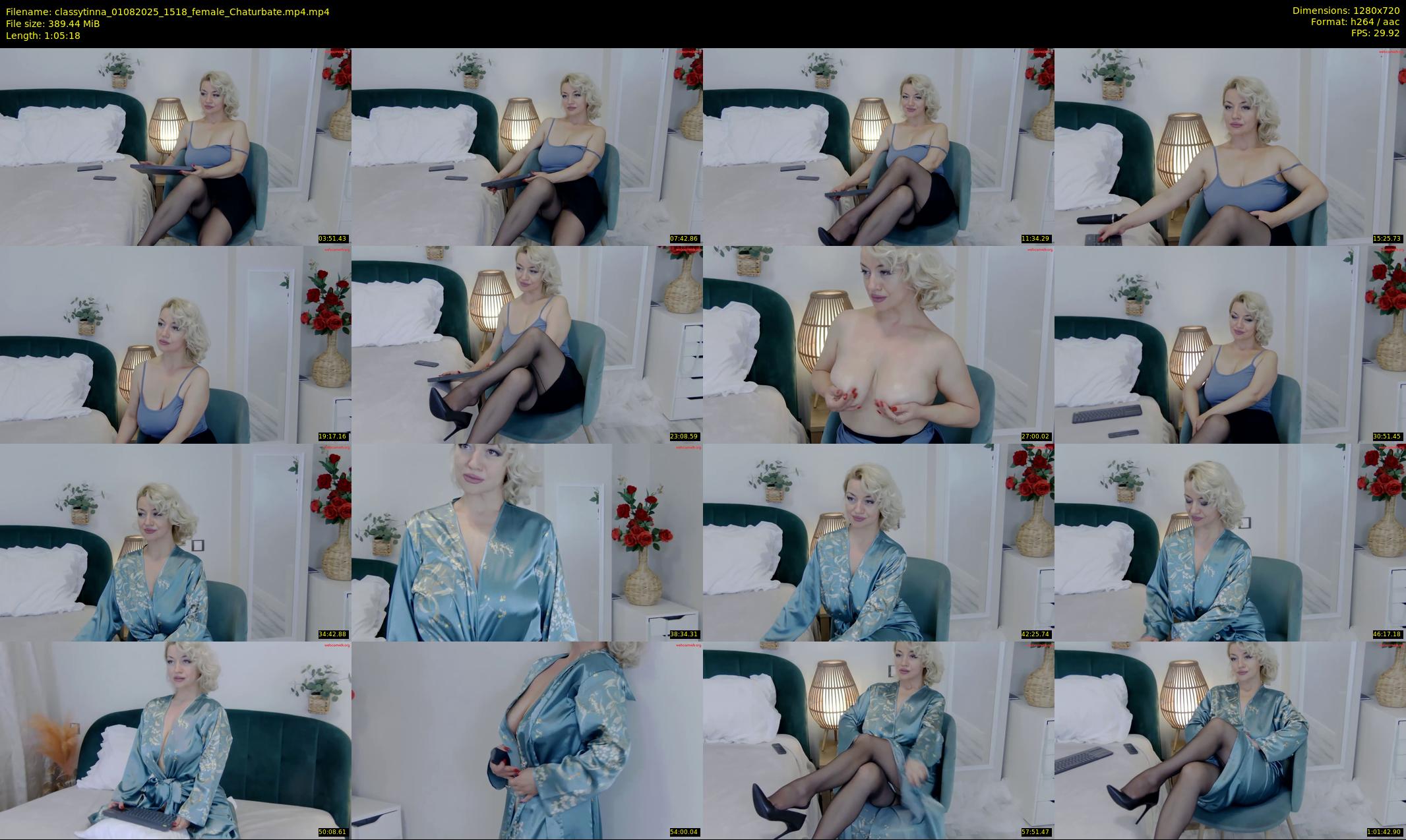 classytinna — 66 minute Chaturbate female cam show recording, 720p, Aug 1, 2025