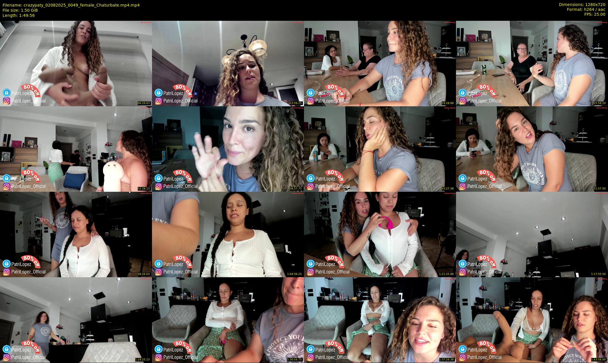crazypaty — 110 minute Chaturbate female cam show recording, 720p, Aug 2, 2025