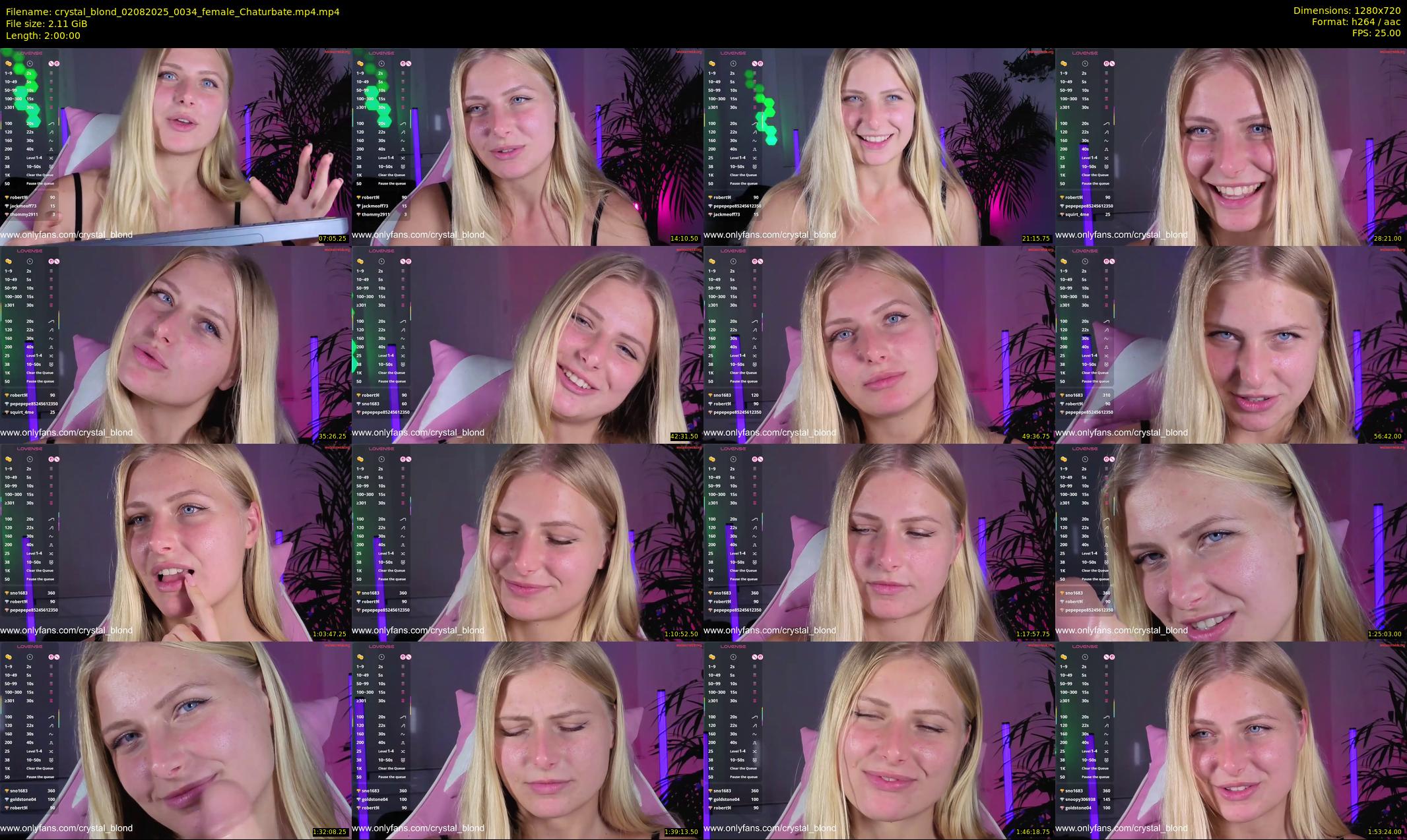crystal_blond — 120 minute Chaturbate female cam show recording, 720p, Aug 2, 2025