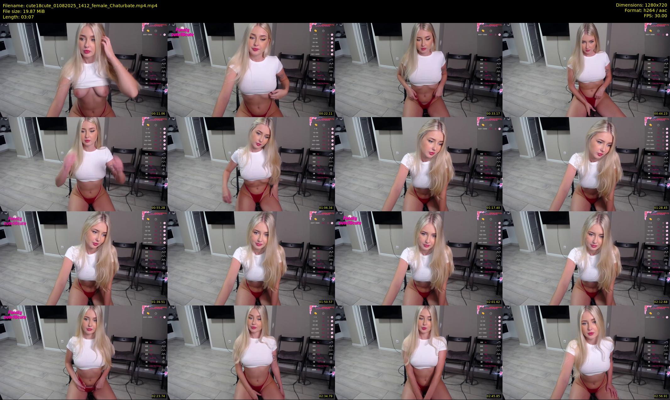 cute18cute — 4 minute Chaturbate female cam show recording, 720p, Aug 1, 2025