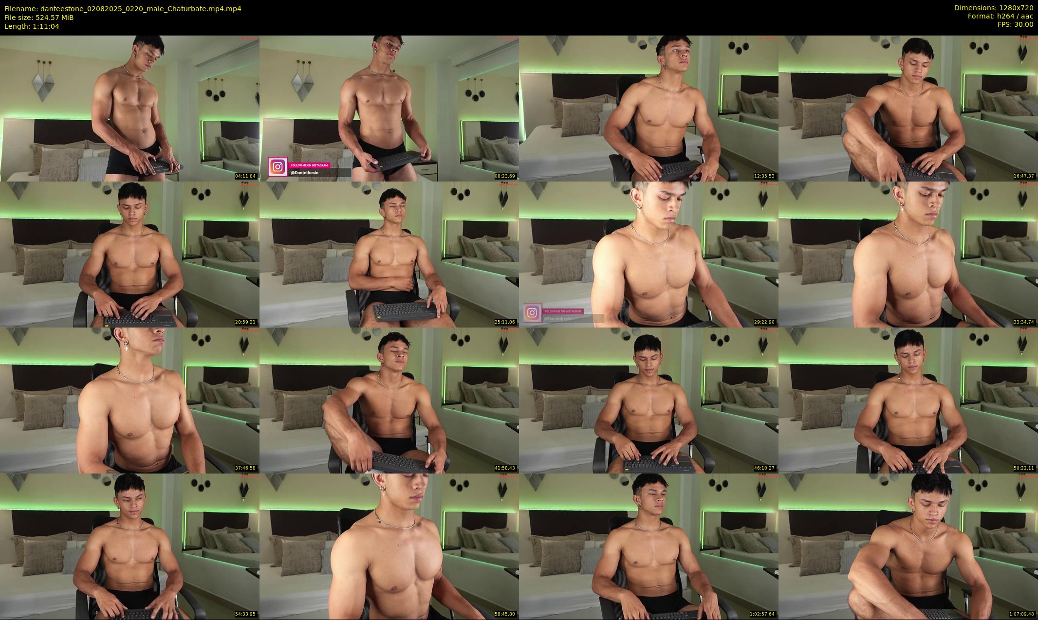 danteestone — 72 minute Chaturbate male cam show recording, 720p, Aug 2, 2025