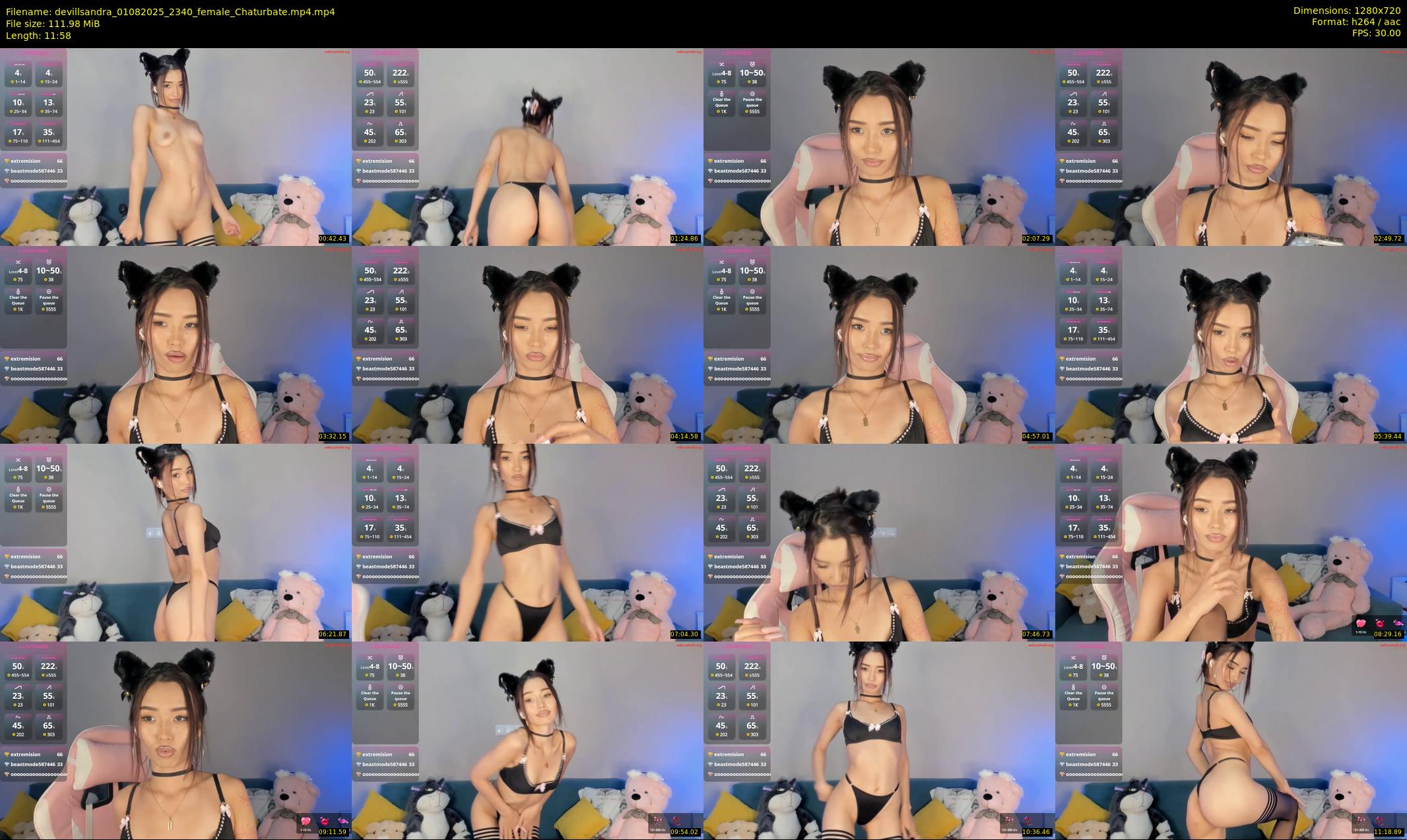 devillsandra — 12 minute Chaturbate female cam show recording, 720p, Aug 1, 2025