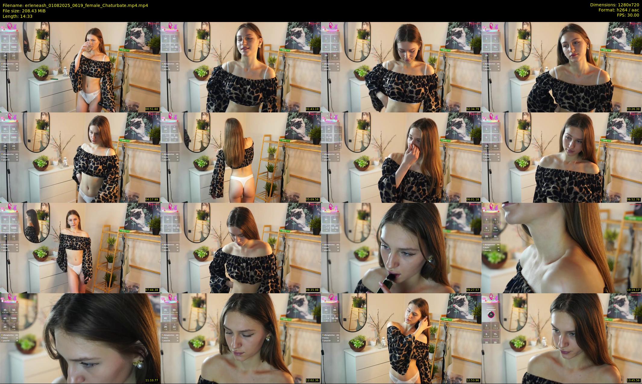 erleneash — 15 minute Chaturbate female cam show recording, 720p, Aug 1, 2025