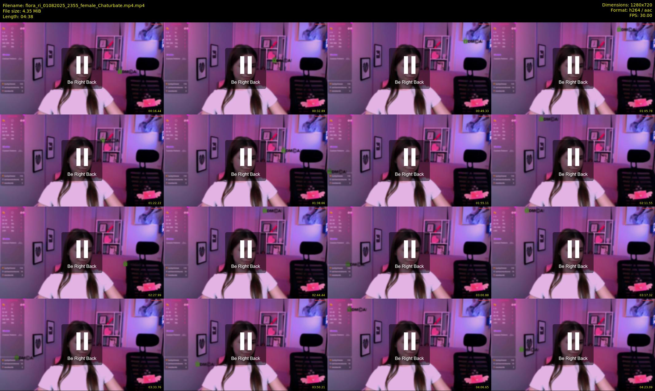 flora_ri — 5 minute Chaturbate female cam show recording, 720p, Aug 1, 2025
