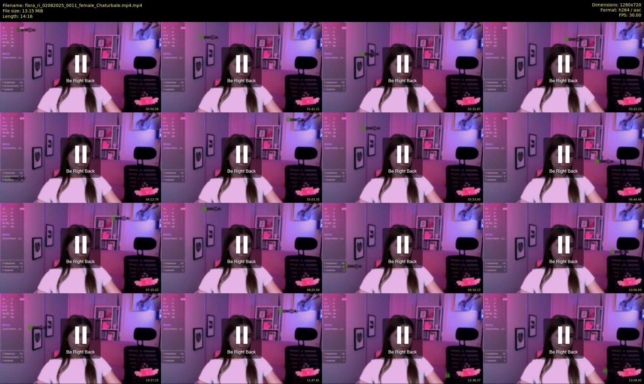 flora_ri — 15 minute Chaturbate female cam show recording, 720p, Aug 2, 2025