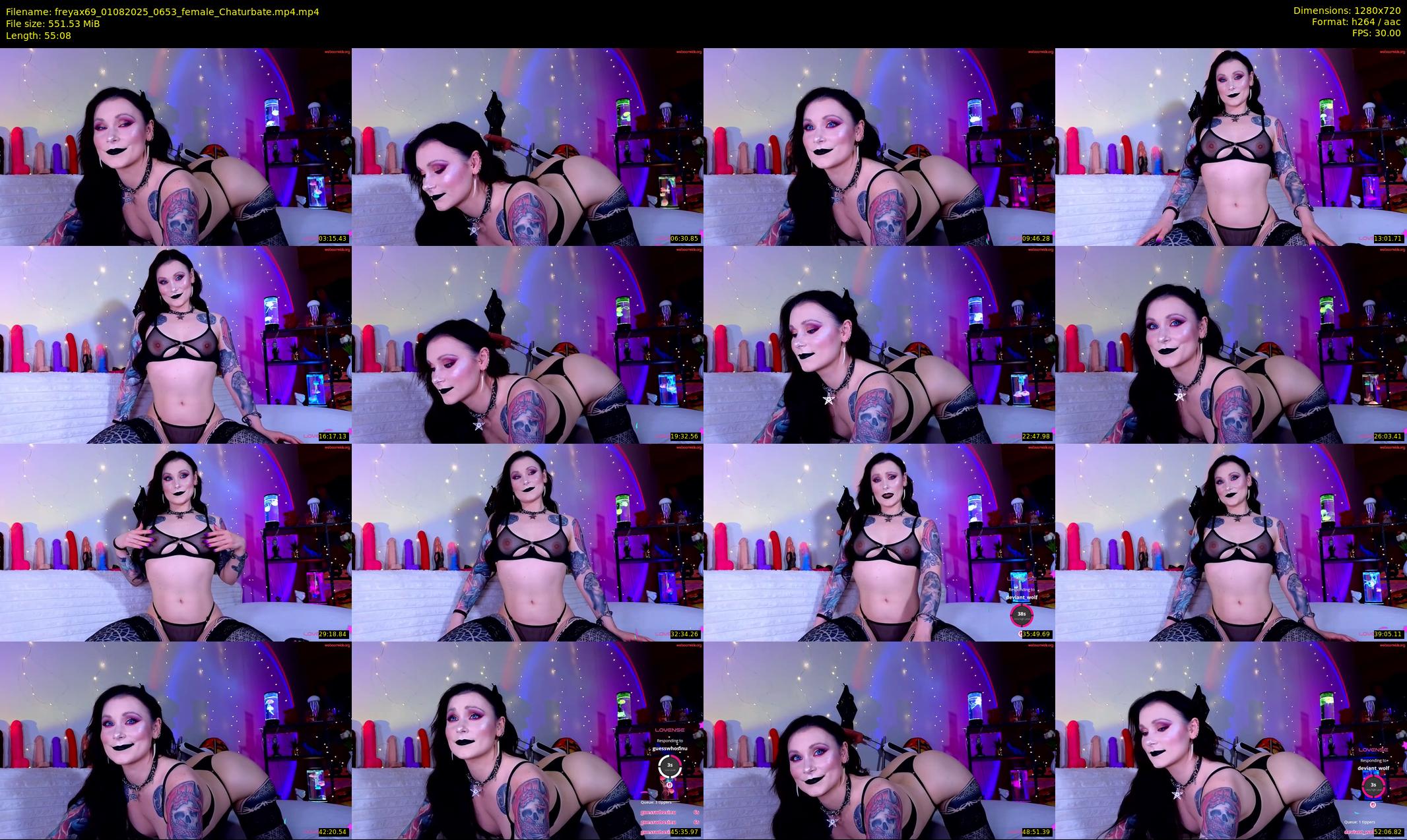 freyax69 — 56 minute Chaturbate female cam show recording, 720p, Aug 1, 2025