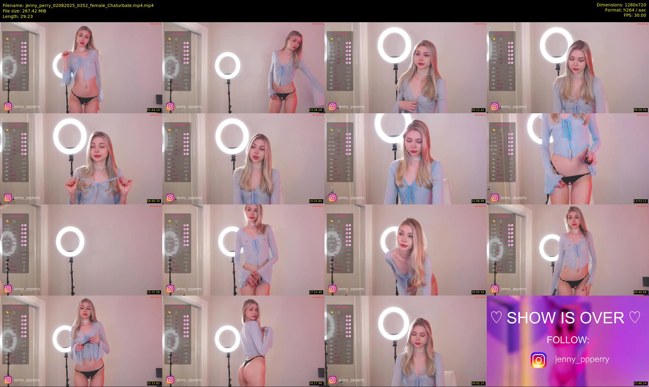 jenny_perry — 30 minute Chaturbate female cam show recording, 720p, Aug 2, 2025