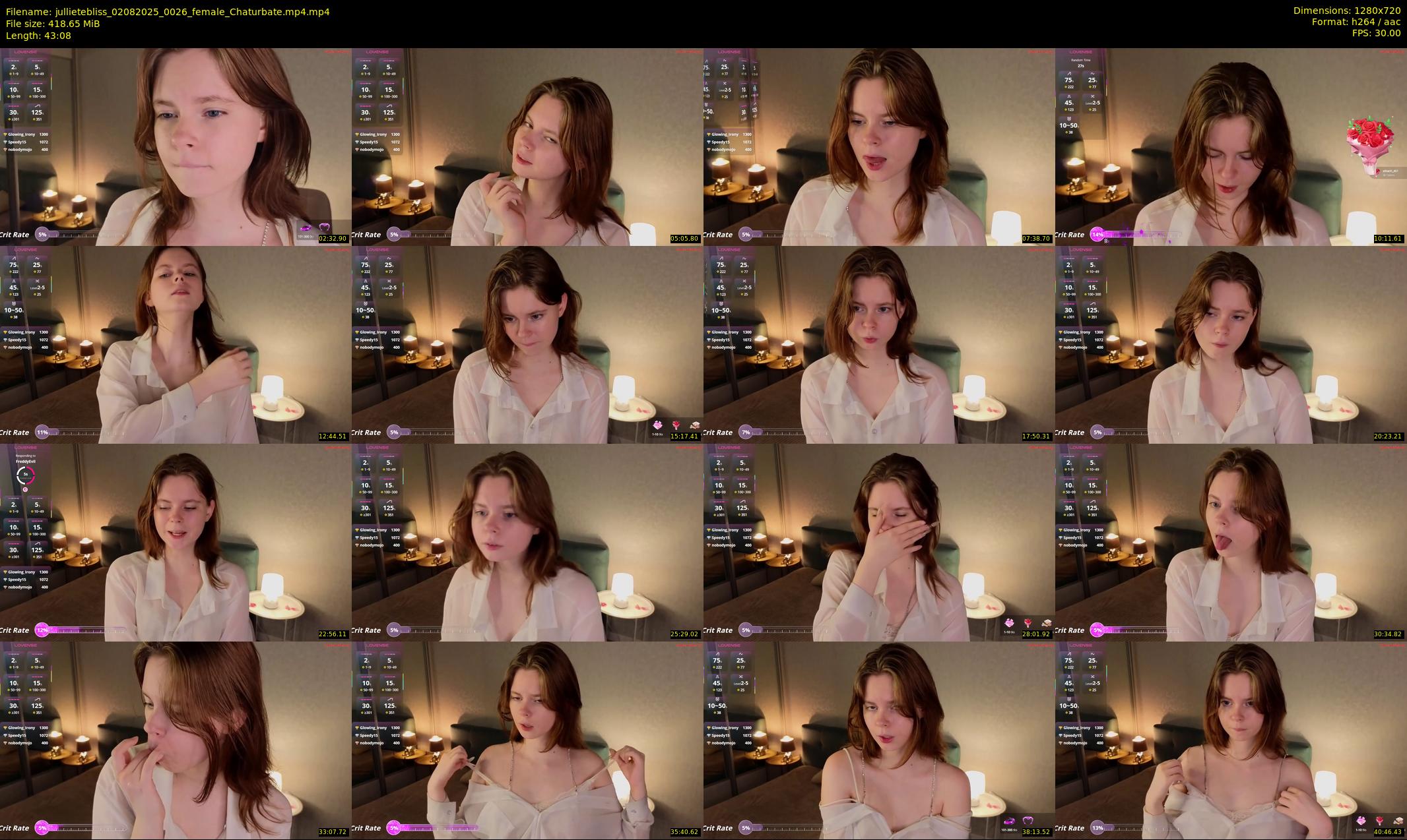 jullietebliss — 44 minute Chaturbate female cam show recording, 720p, Aug 2, 2025
