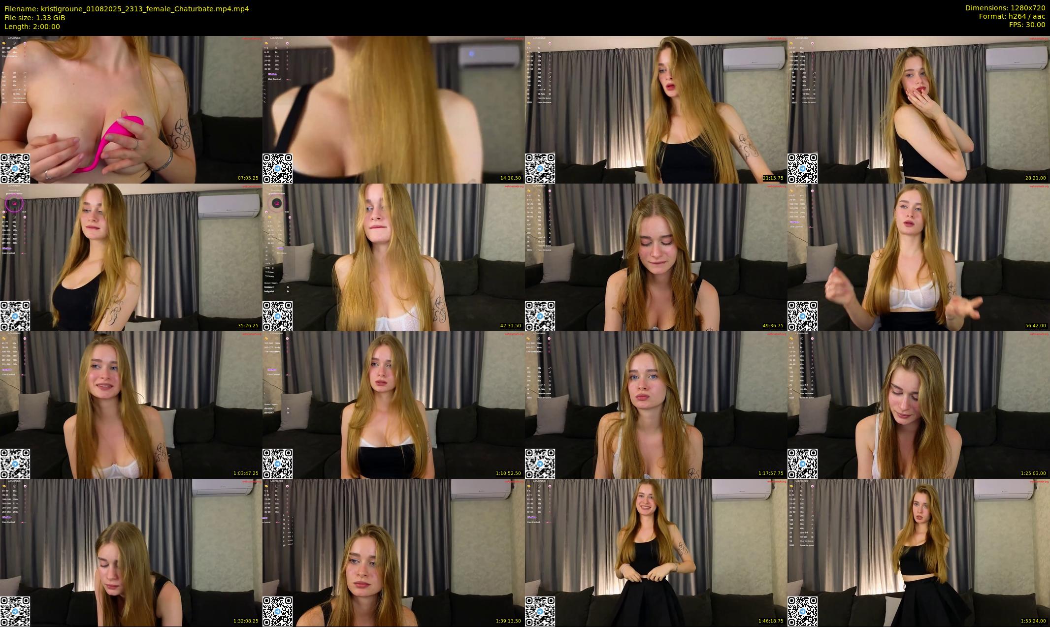 kristigroune — 120 minute Chaturbate female cam show recording, 720p, Aug 1, 2025