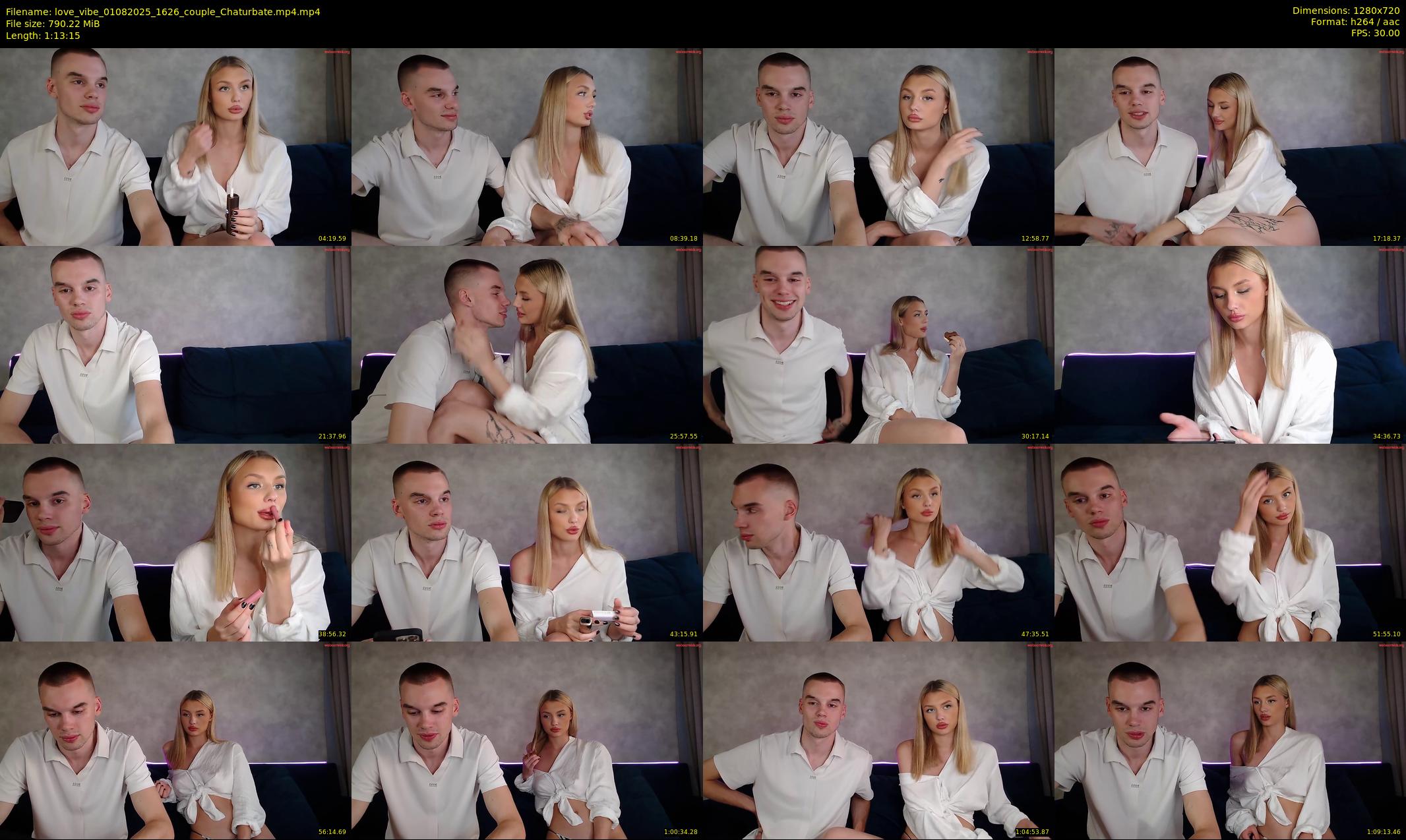 love_vibe — 74 minute Chaturbate couple cam show recording, 720p, Aug 1, 2025