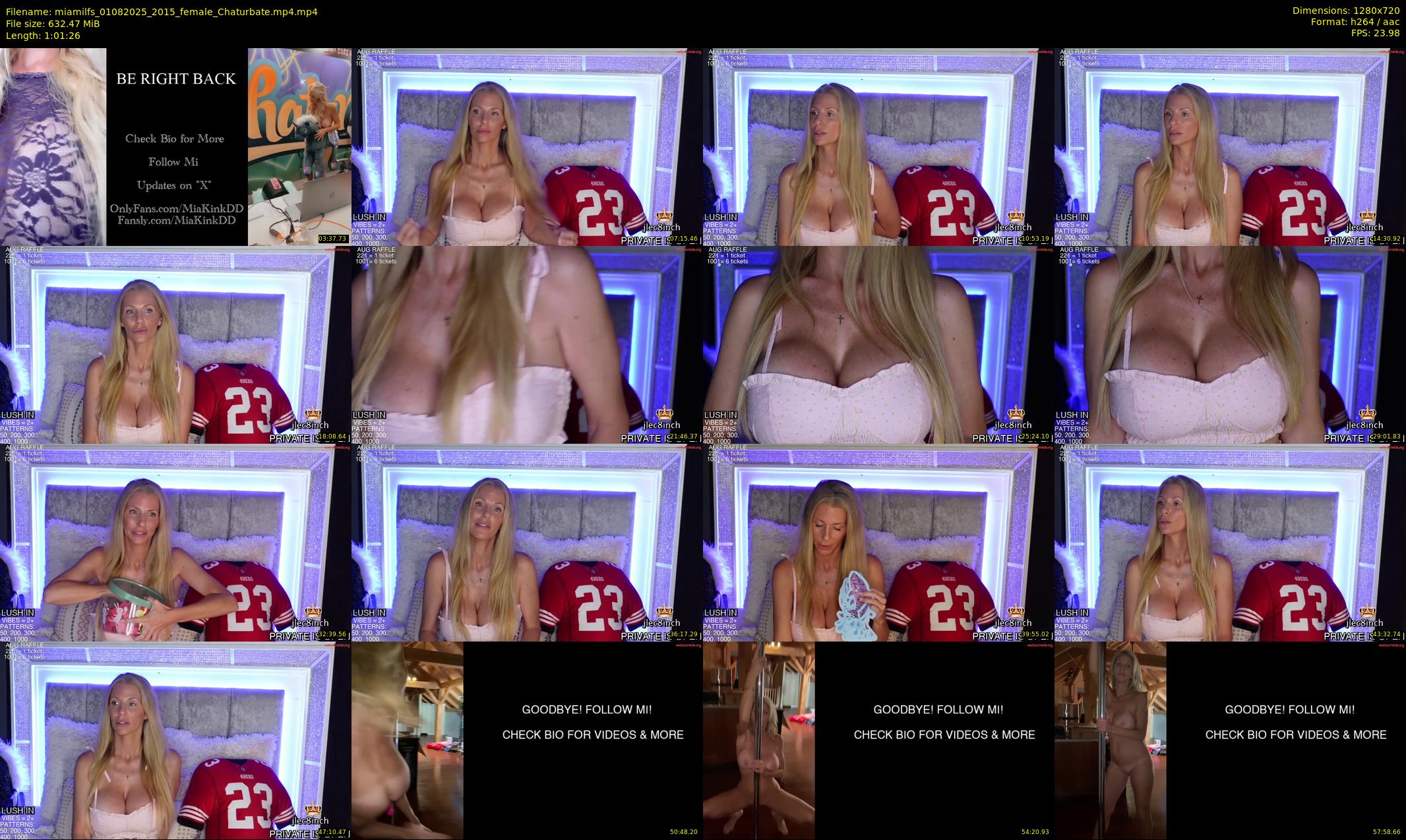 miamilfs — 62 minute Chaturbate female cam show recording, 720p, Aug 1, 2025
