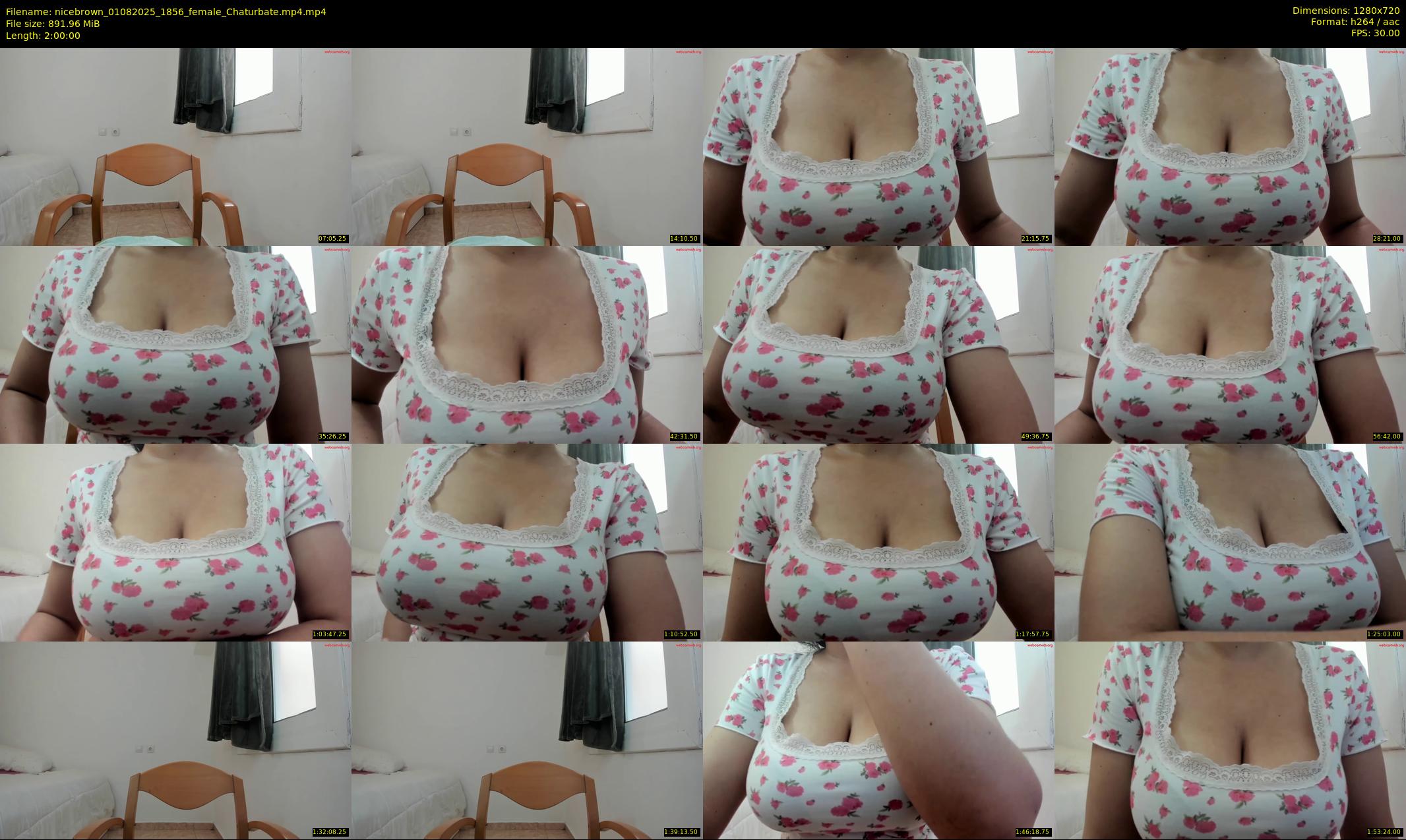 nicebrown — 120 minute Chaturbate female cam show recording, 720p, Aug 1, 2025