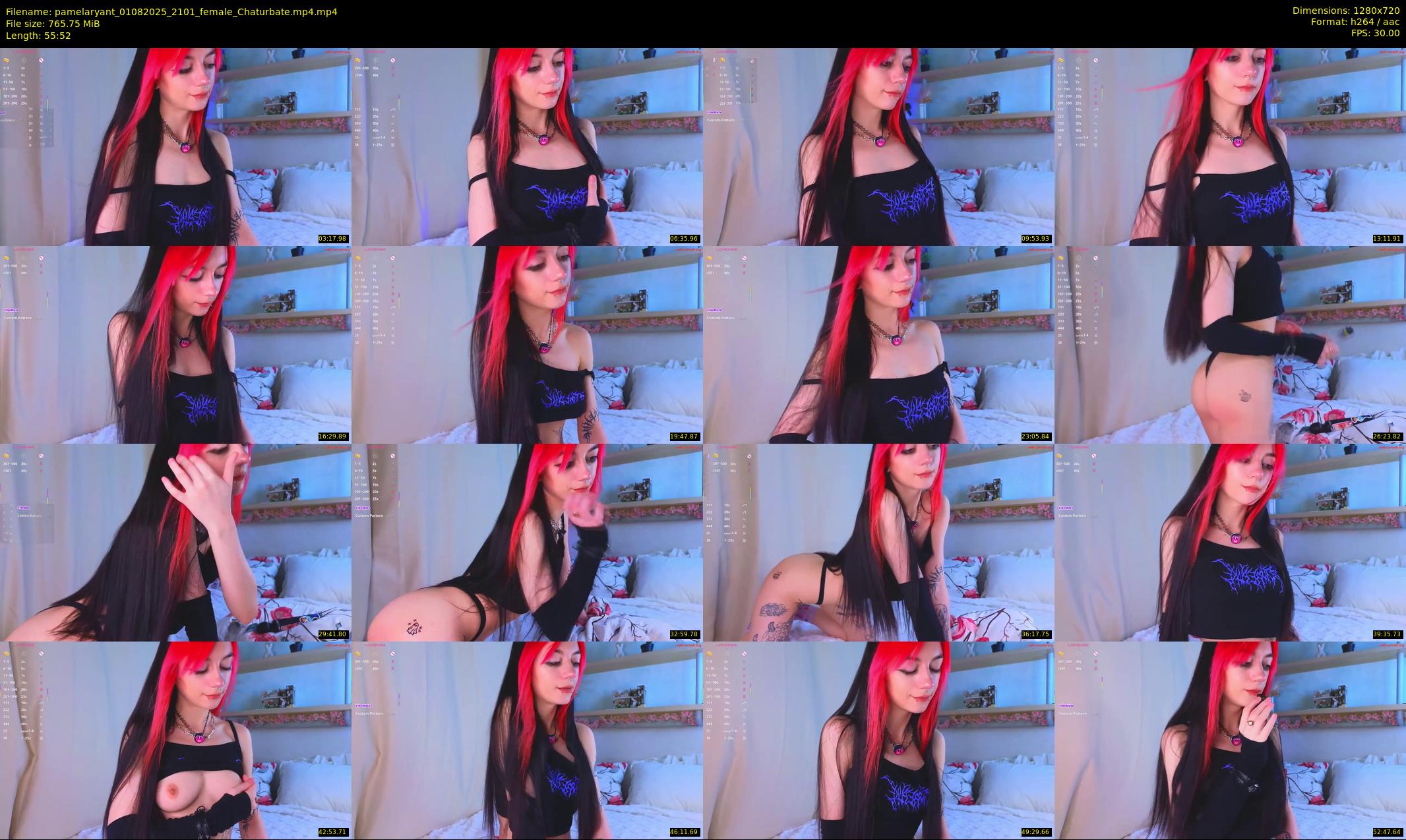 pamelaryant — 56 minute Chaturbate female cam show recording, 720p, Aug 1, 2025