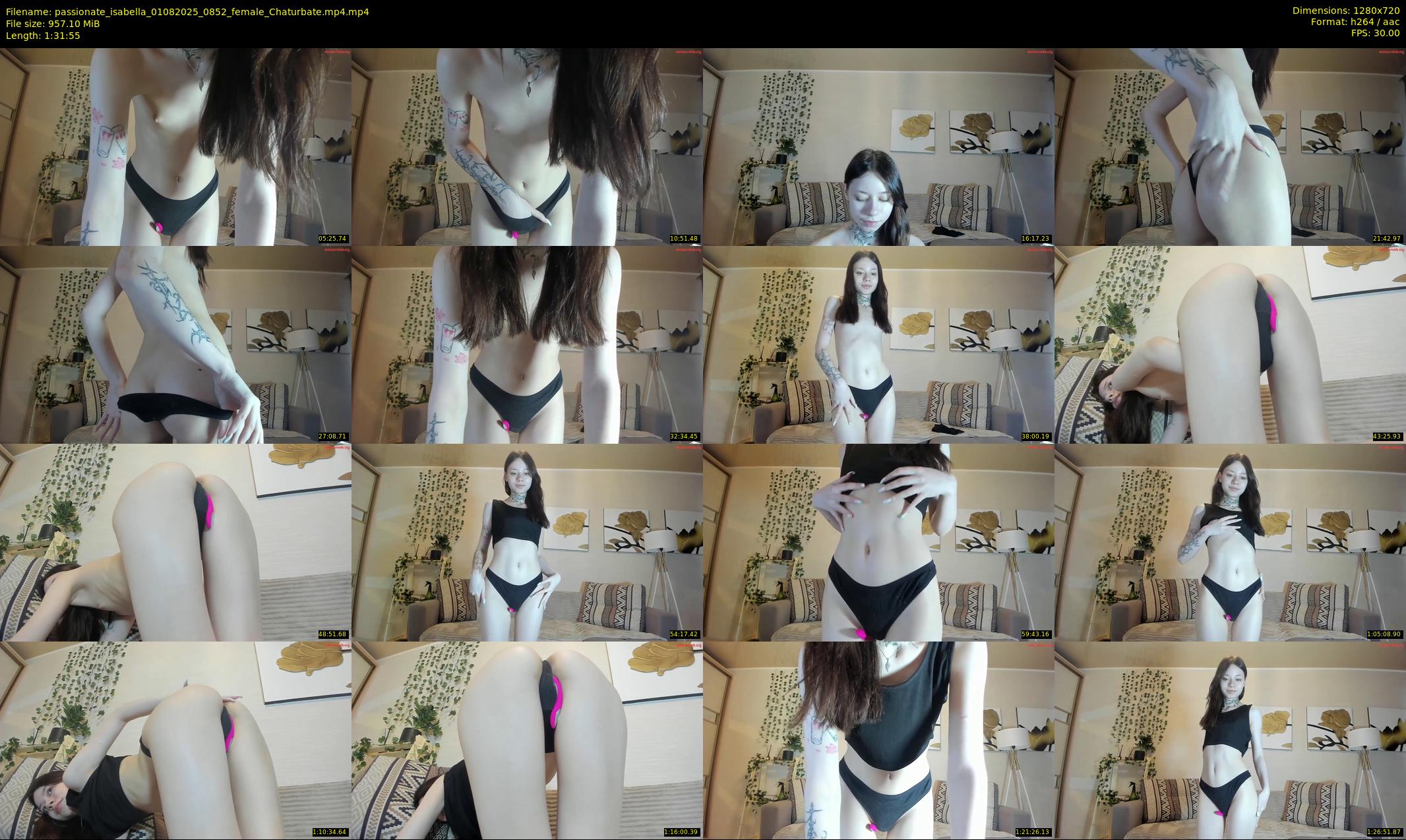 passionate_isabella — 92 minute Chaturbate female cam show recording, 720p, Aug 1, 2025