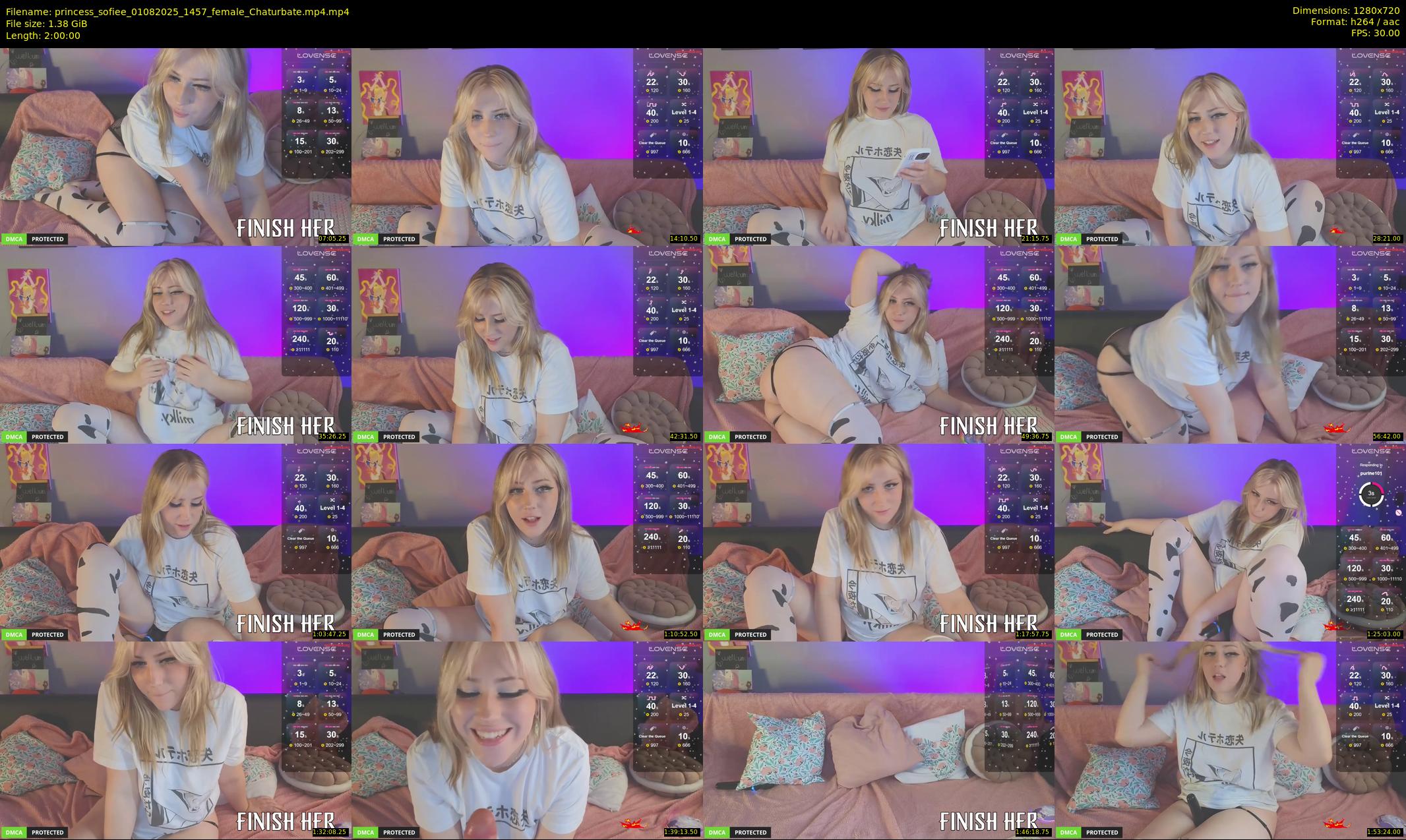 princess_sofiee — 120 minute Chaturbate female cam show recording, 720p, Aug 1, 2025