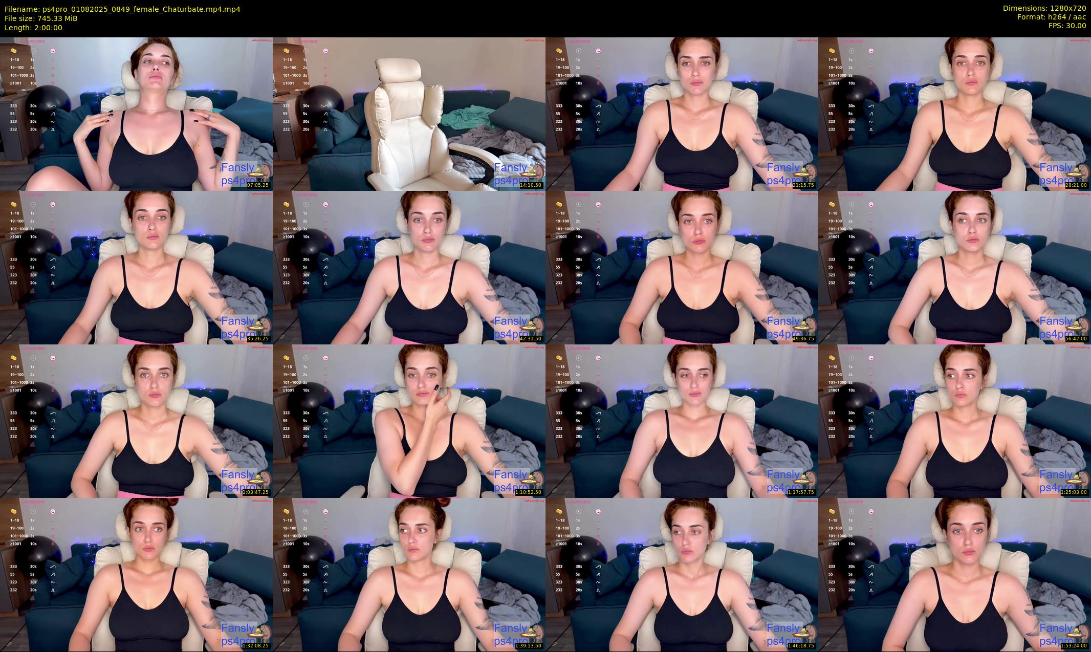 ps4pro — 120 minute Chaturbate female cam show recording, 720p, Aug 1, 2025