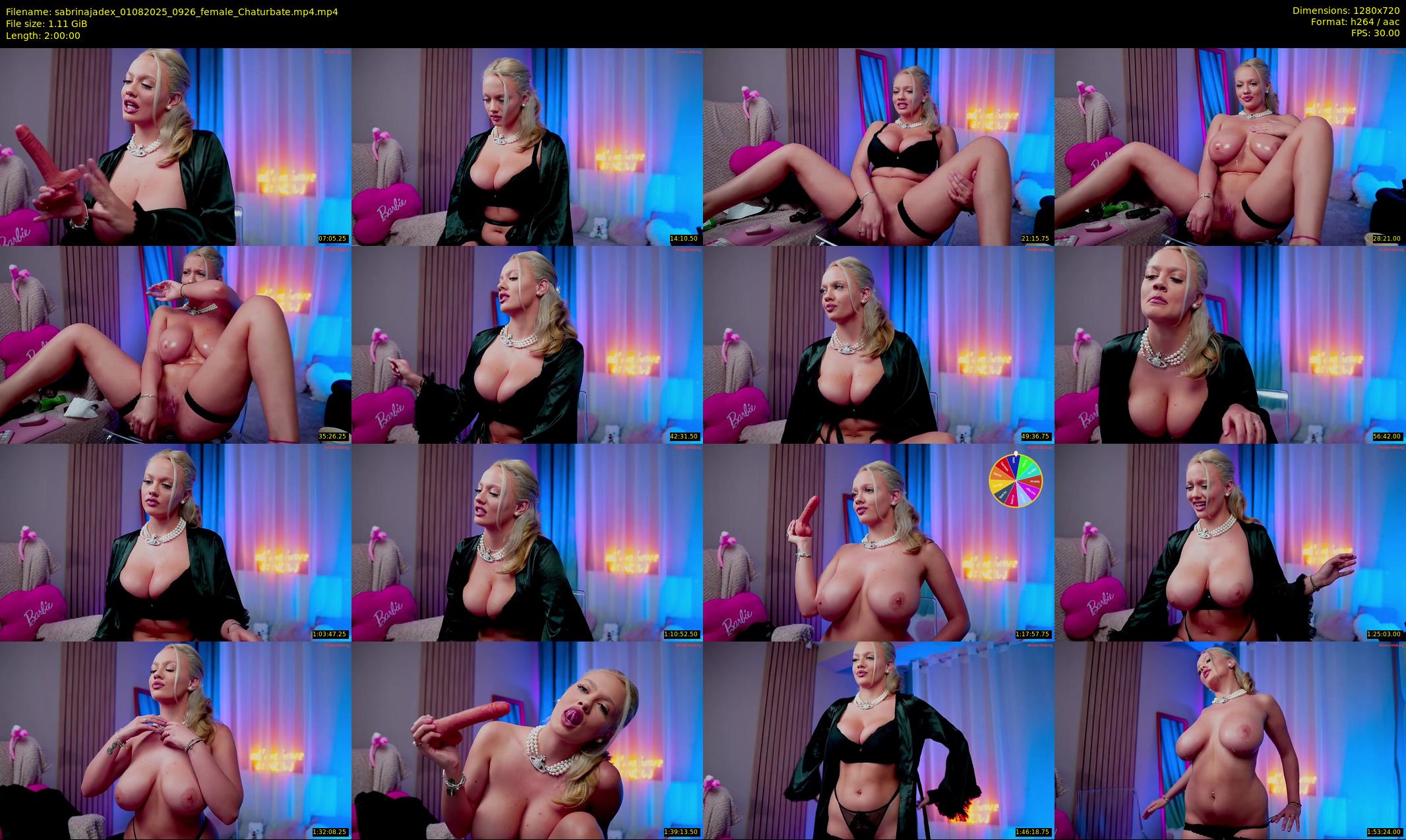 sabrinajadex — 120 minute Chaturbate female cam show recording, 720p, Aug 1, 2025