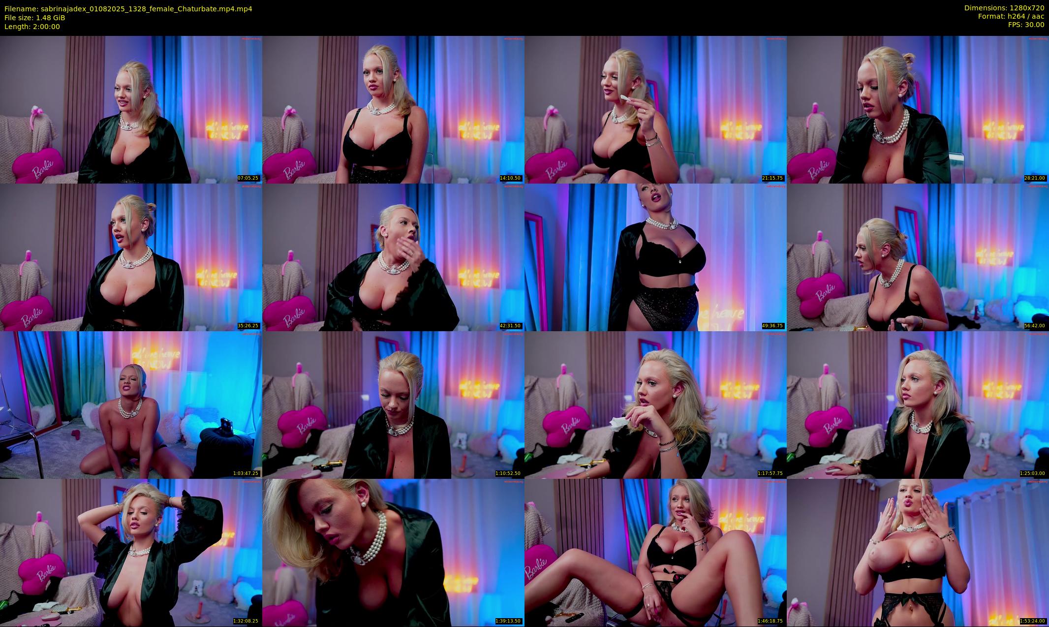 sabrinajadex — 120 minute Chaturbate female cam show recording, 720p, Aug 1, 2025