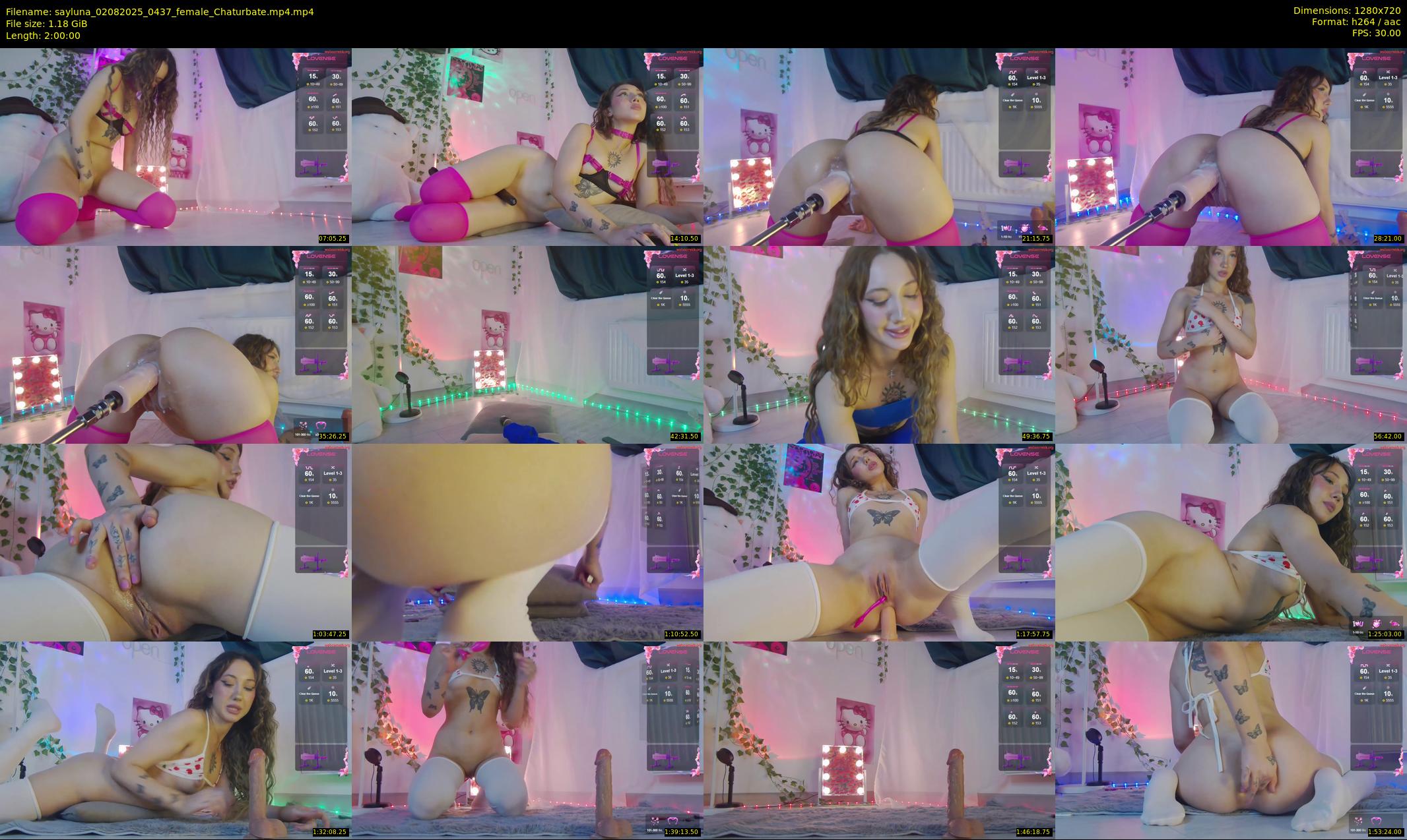 sayluna — 120 minute Chaturbate female cam show recording, 720p, Aug 2, 2025
