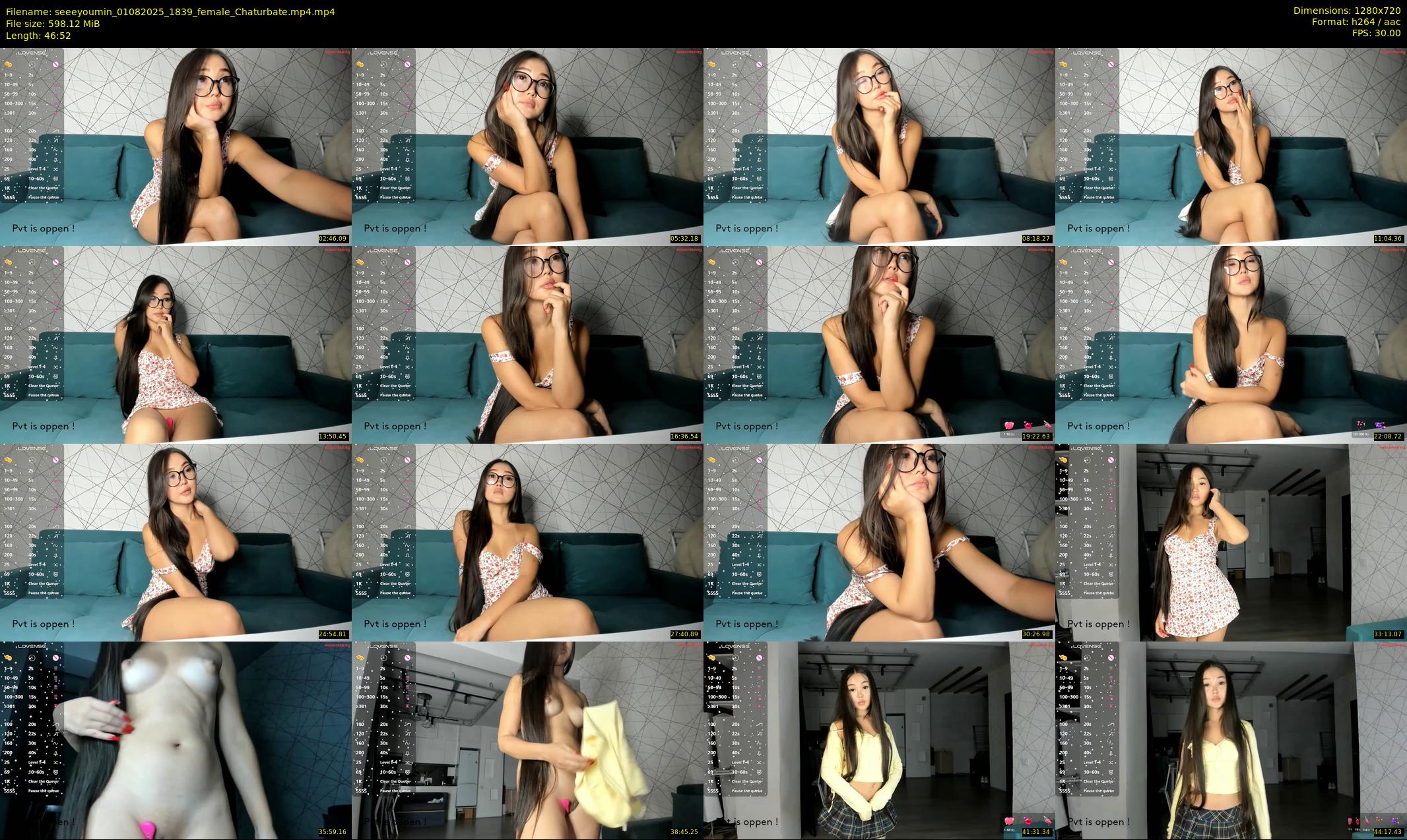 seeeyoumin — 47 minute Chaturbate female cam show recording, 720p, Aug 1, 2025