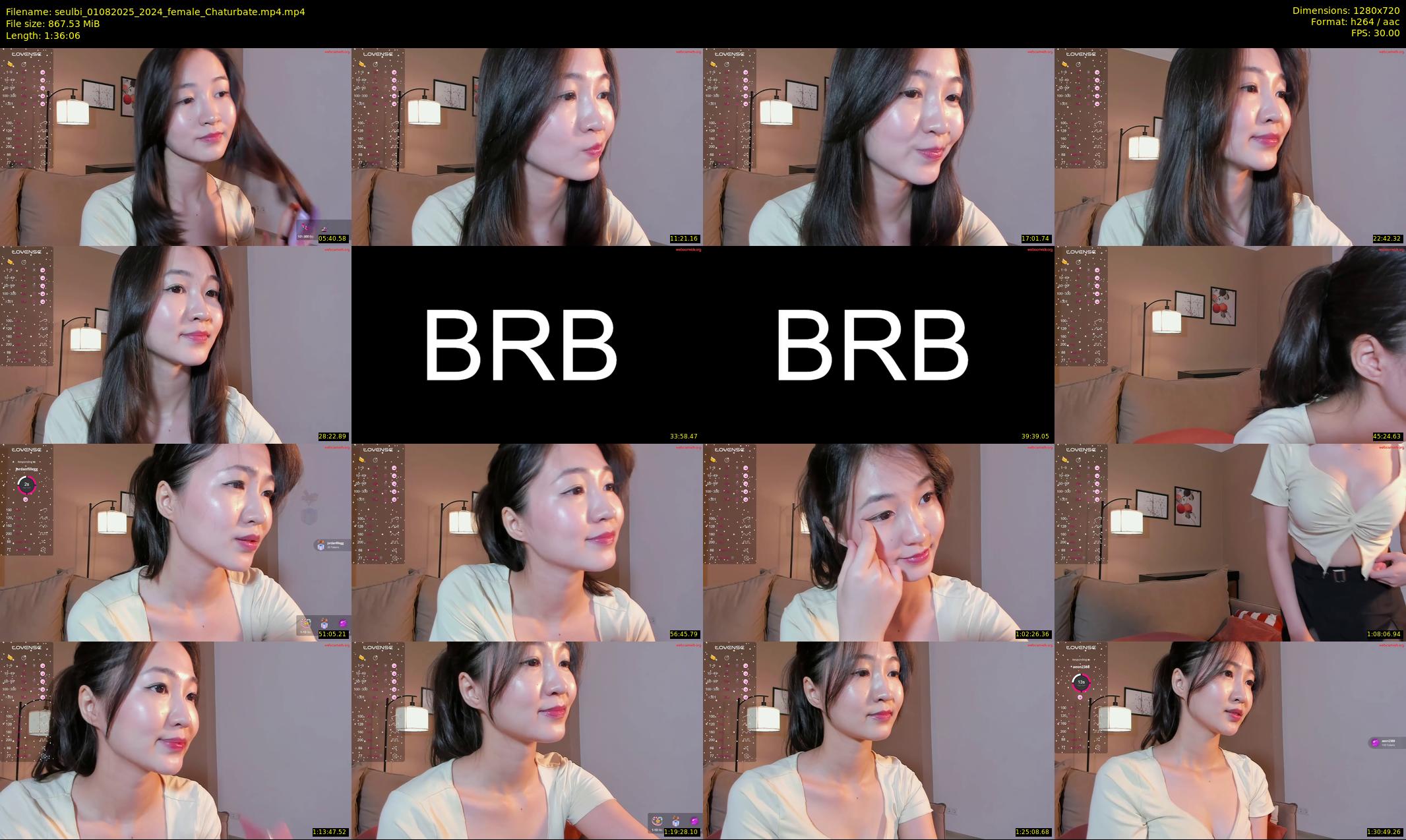 seulbi — 97 minute Chaturbate female cam show recording, 720p, Aug 1, 2025