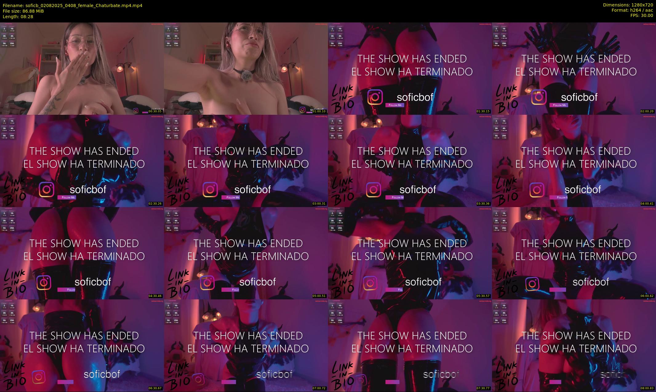 soficb — 9 minute Chaturbate female cam show recording, 720p, Aug 2, 2025