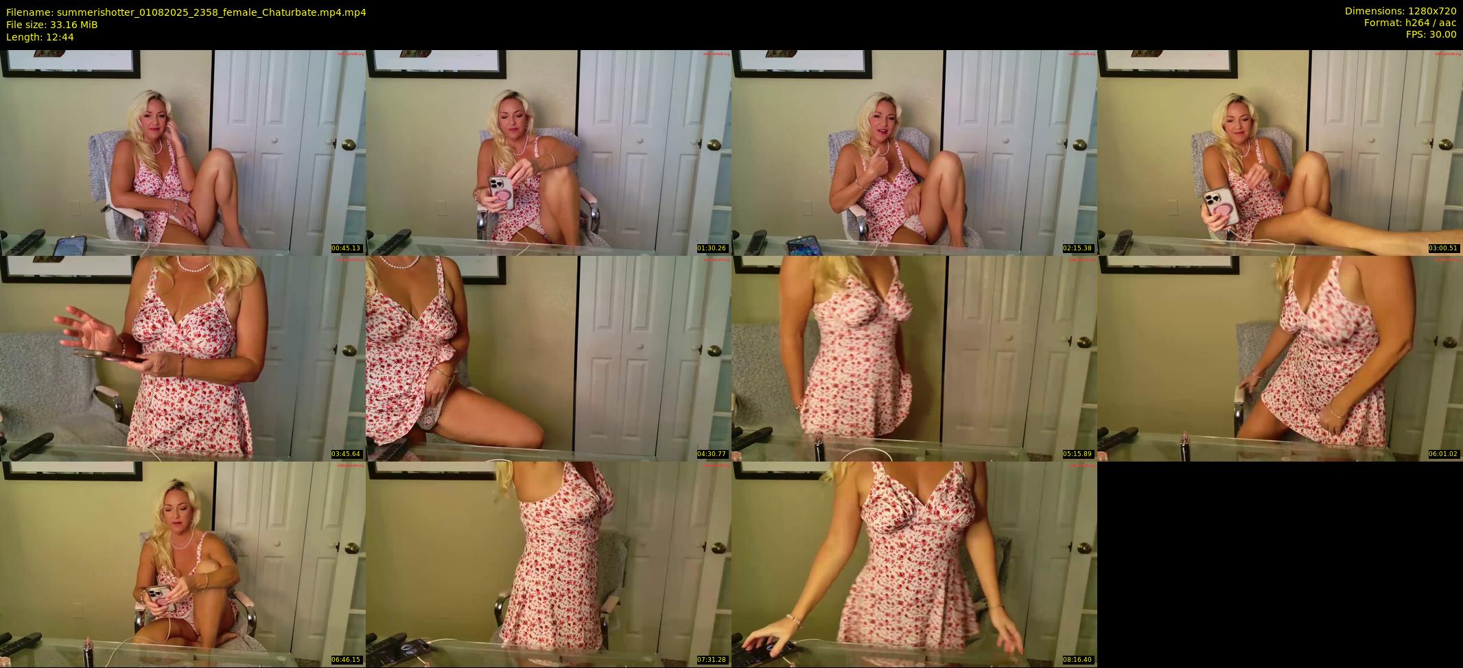 summerishotter — 13 minute Chaturbate female cam show recording, 720p, Aug 1, 2025