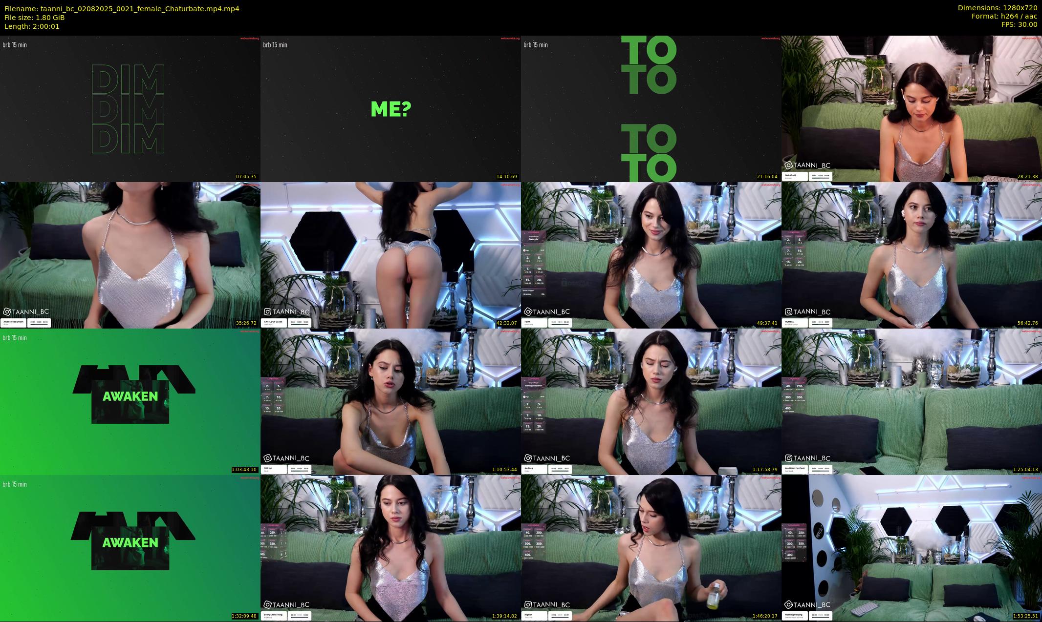 taanni_bc — 121 minute Chaturbate female cam show recording, 720p, Aug 2, 2025