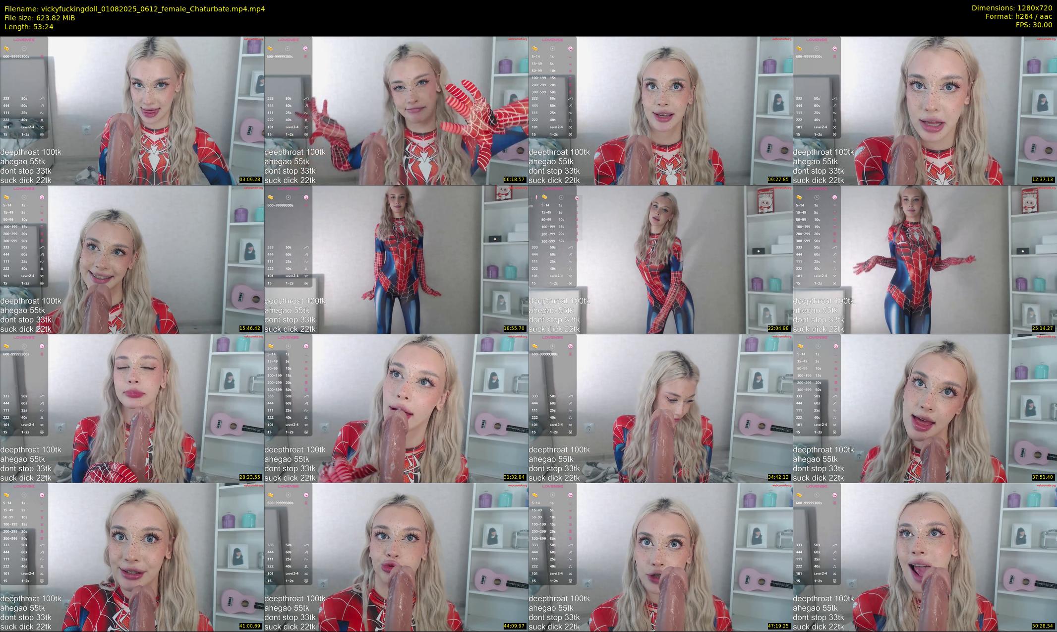 vickyfuckingdoll — 54 minute Chaturbate female cam show recording, 720p, Aug 1, 2025