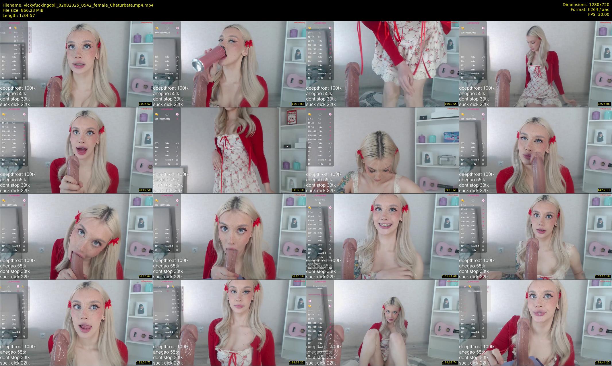 vickyfuckingdoll — 95 minute Chaturbate female cam show recording, 720p, Aug 2, 2025