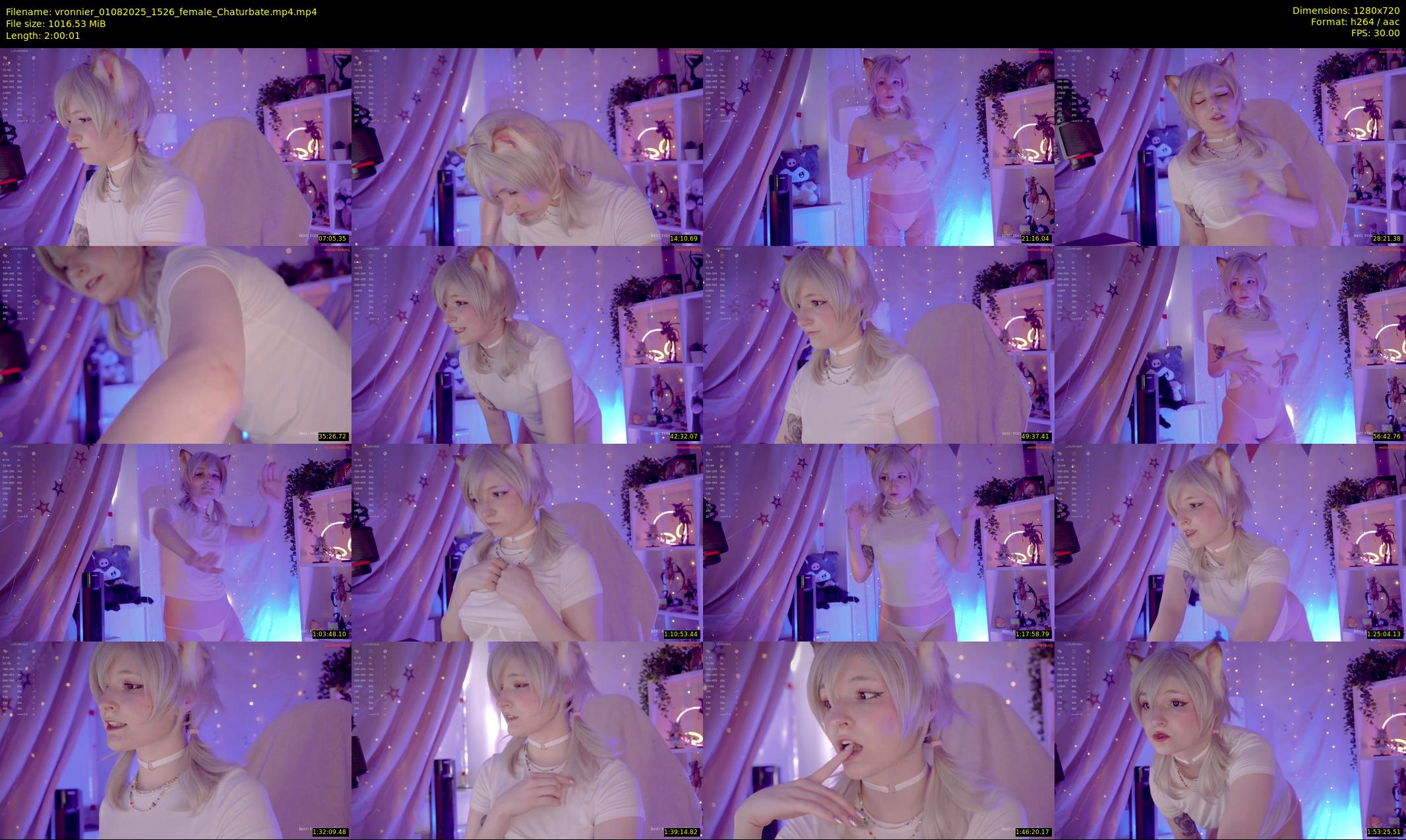 vronnier — 121 minute Chaturbate female cam show recording, 720p, Aug 1, 2025