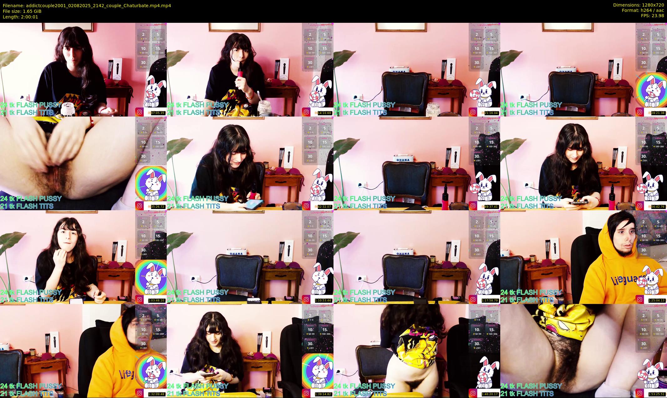 addictcouple2001 — 121 minute Chaturbate couple cam show recording, 720p, Aug 2, 2025