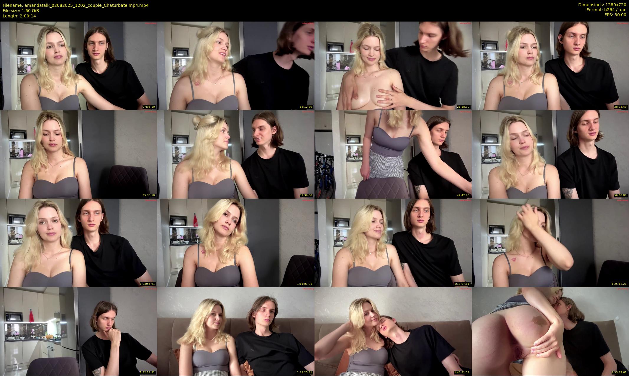 amandatalk — 121 minute Chaturbate couple cam show recording, 720p, Aug 2, 2025
