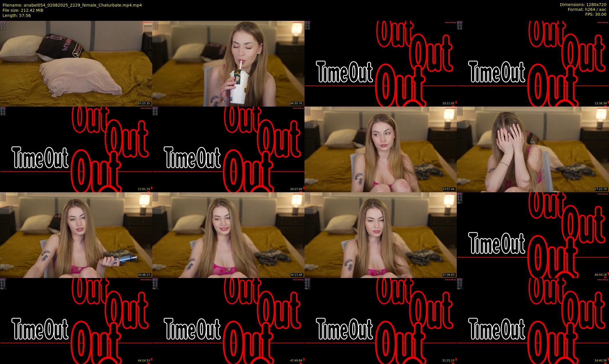 anabel054 — 58 minute Chaturbate female cam show recording, 720p, Aug 2, 2025