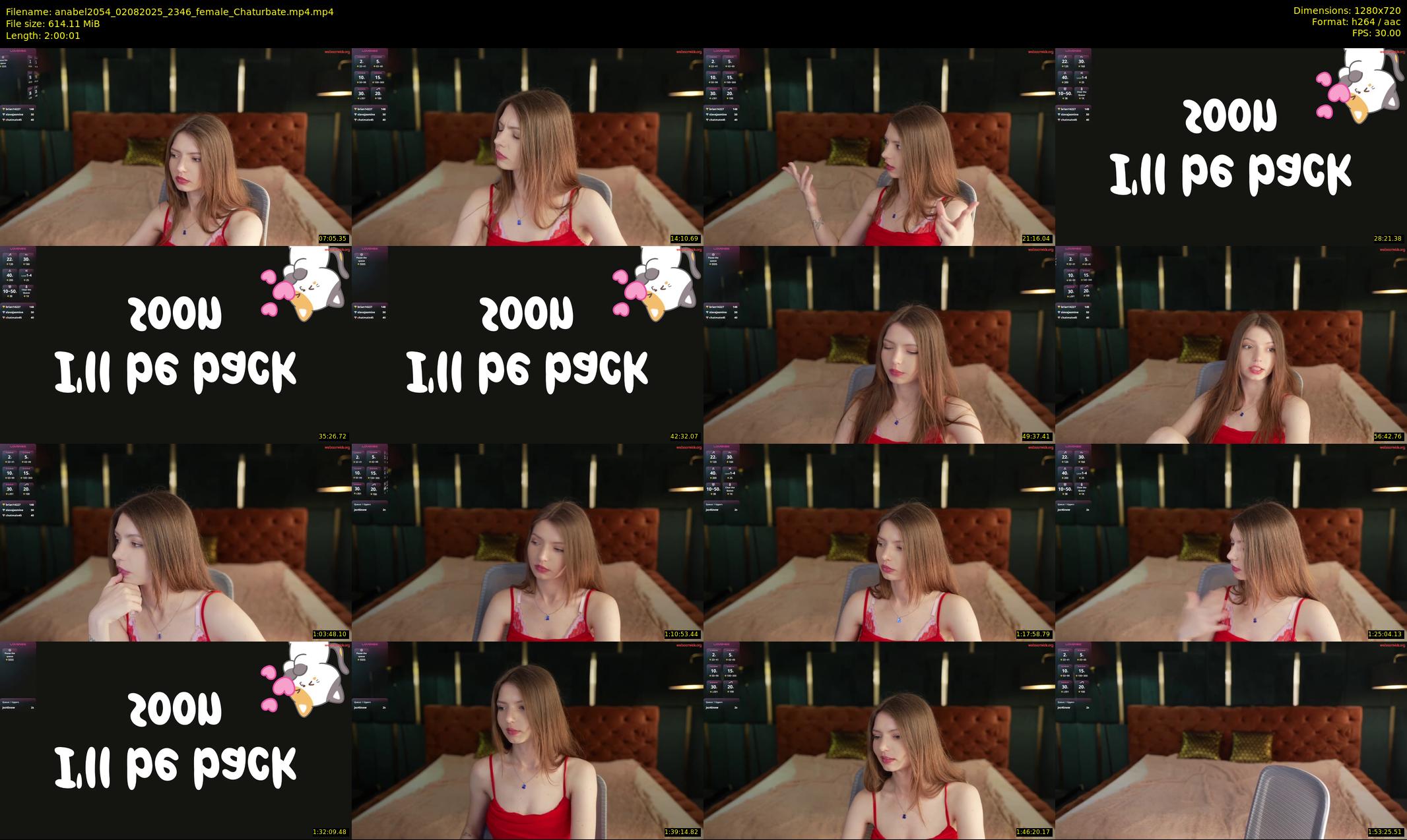 anabel2054 — 121 minute Chaturbate female cam show recording, 720p, Aug 2, 2025