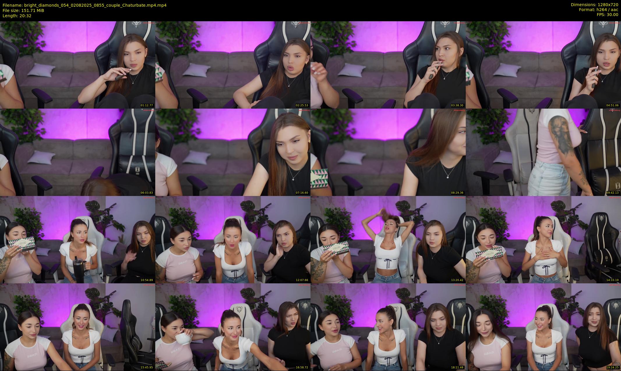 bright_diamonds_054 — 21 minute Chaturbate couple cam show recording, 720p, Aug 2, 2025