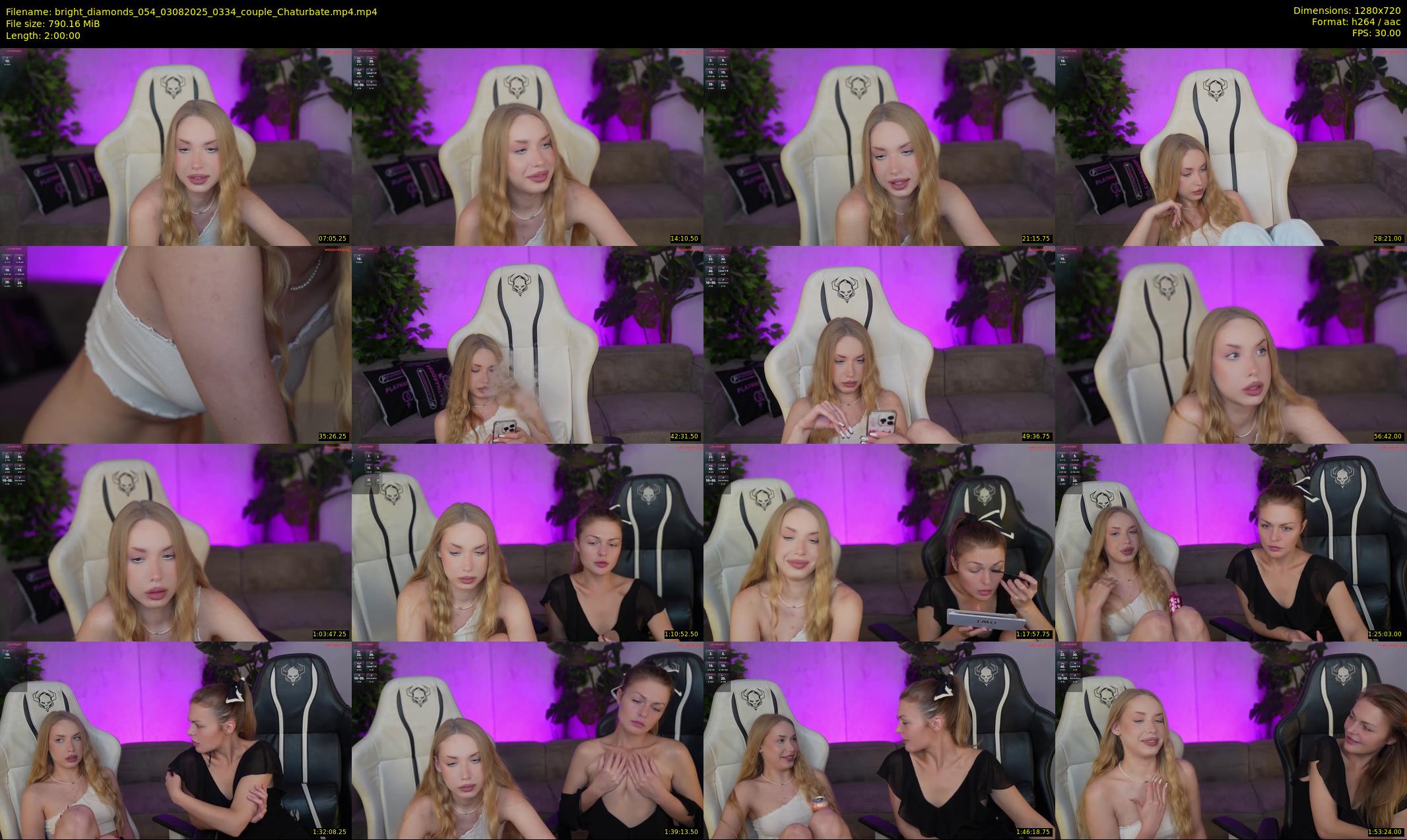 bright_diamonds_054 — 120 minute Chaturbate couple cam show recording, 720p, Aug 3, 2025