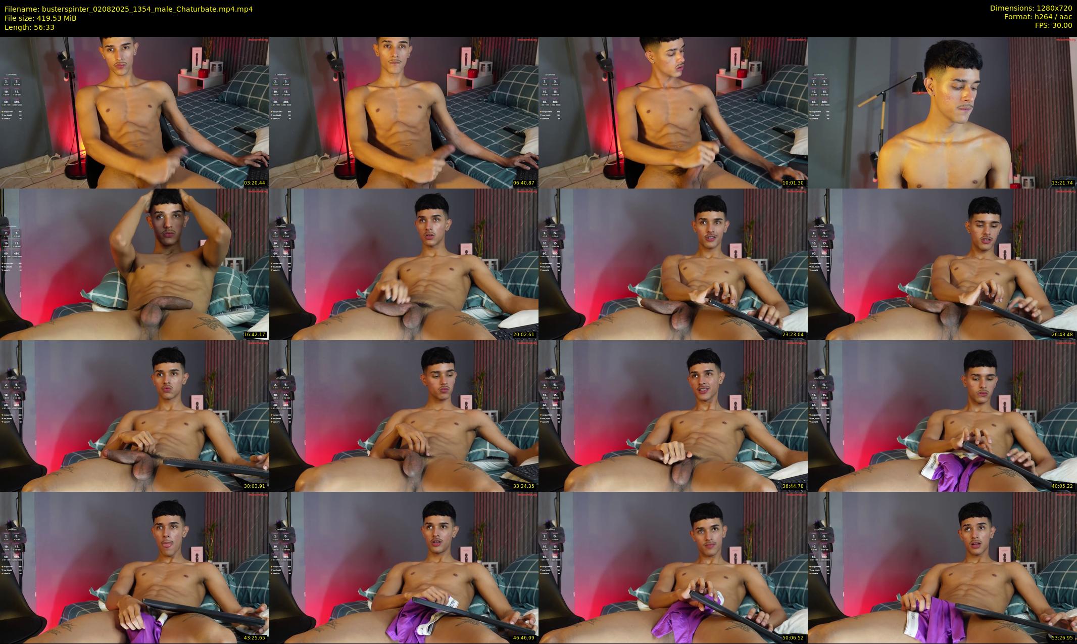 busterspinter — 57 minute Chaturbate male cam show recording, 720p, Aug 2, 2025