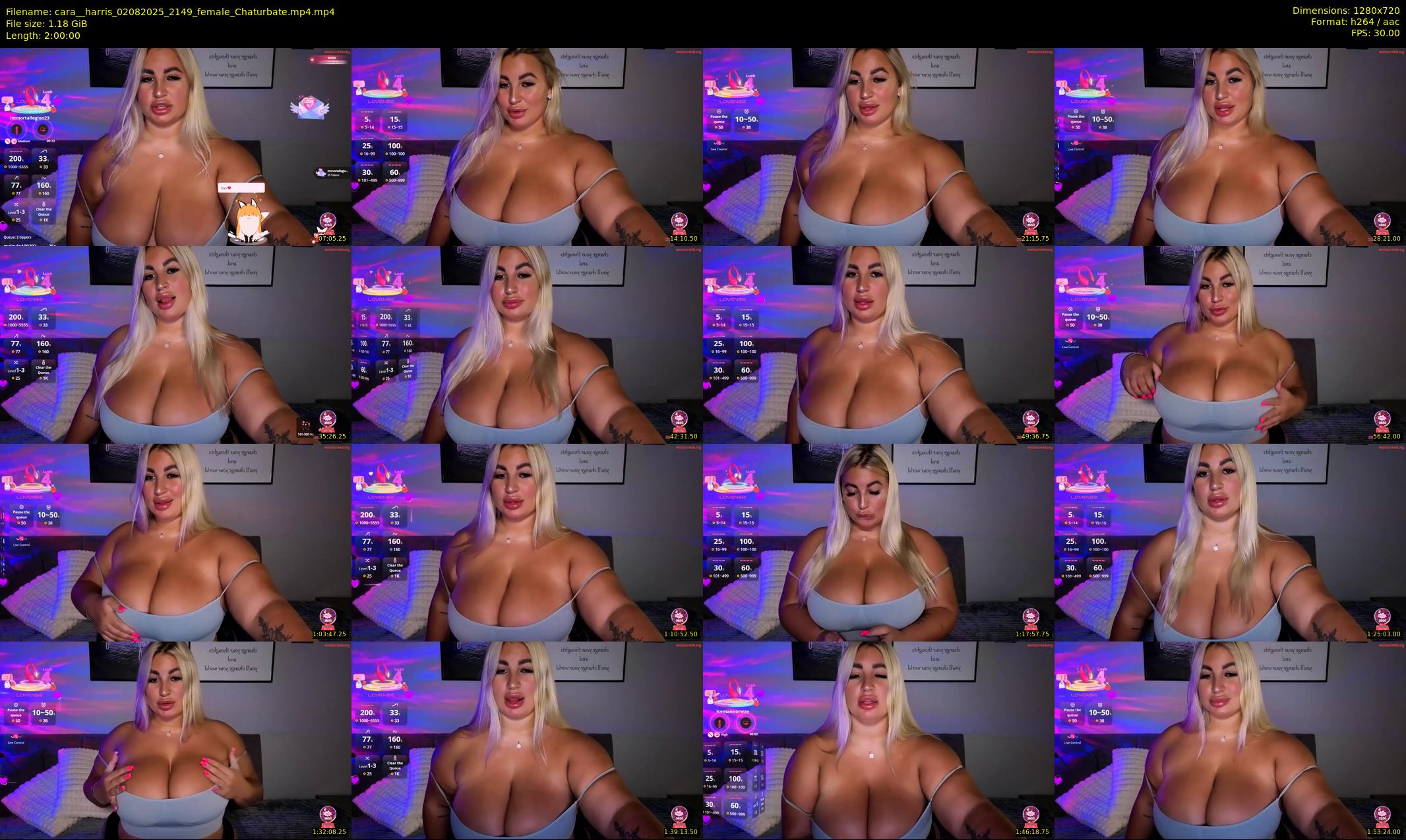 cara__harris — 120 minute Chaturbate female cam show recording, 720p, Aug 2, 2025