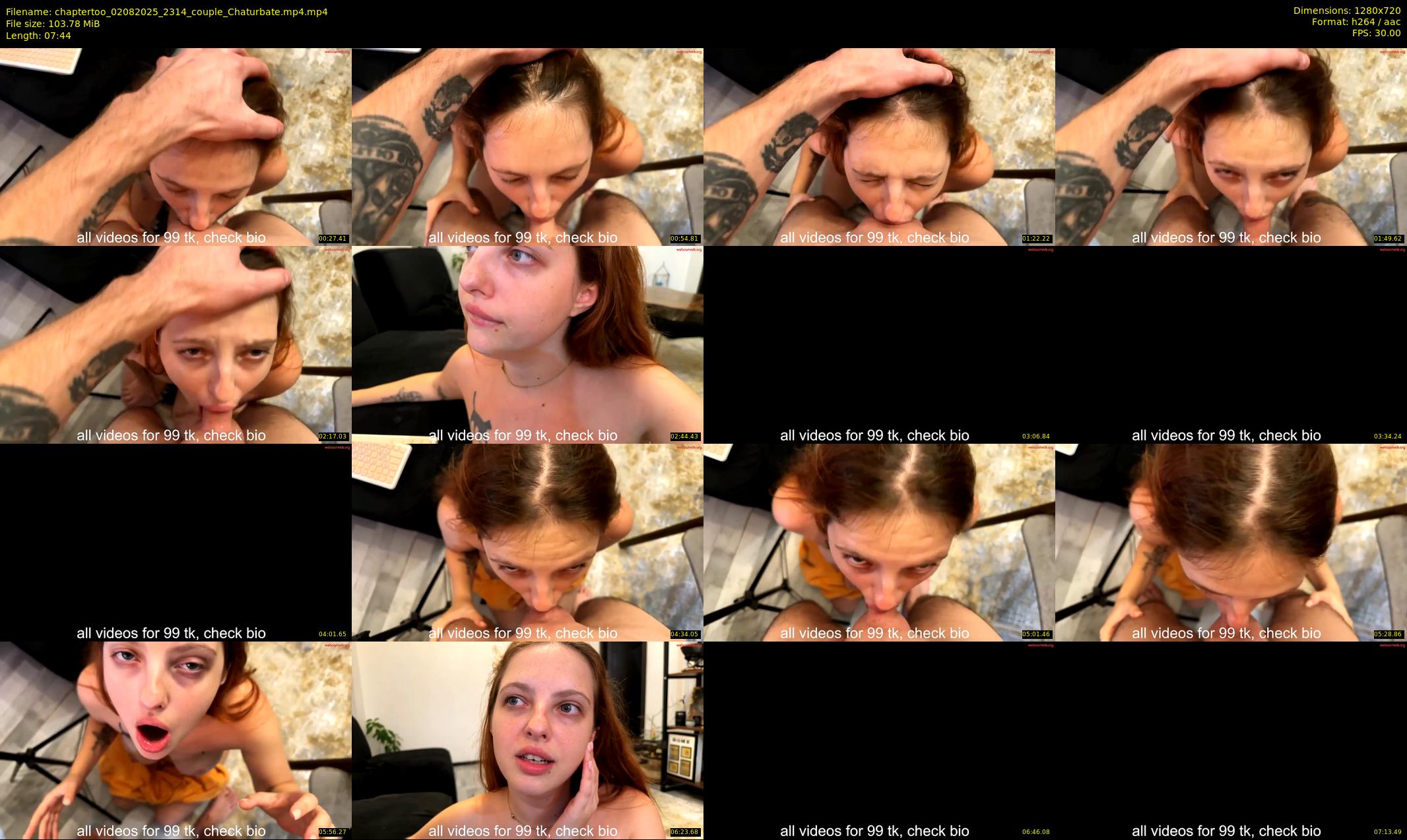chaptertoo — 8 minute Chaturbate couple cam show recording, 720p, Aug 2, 2025