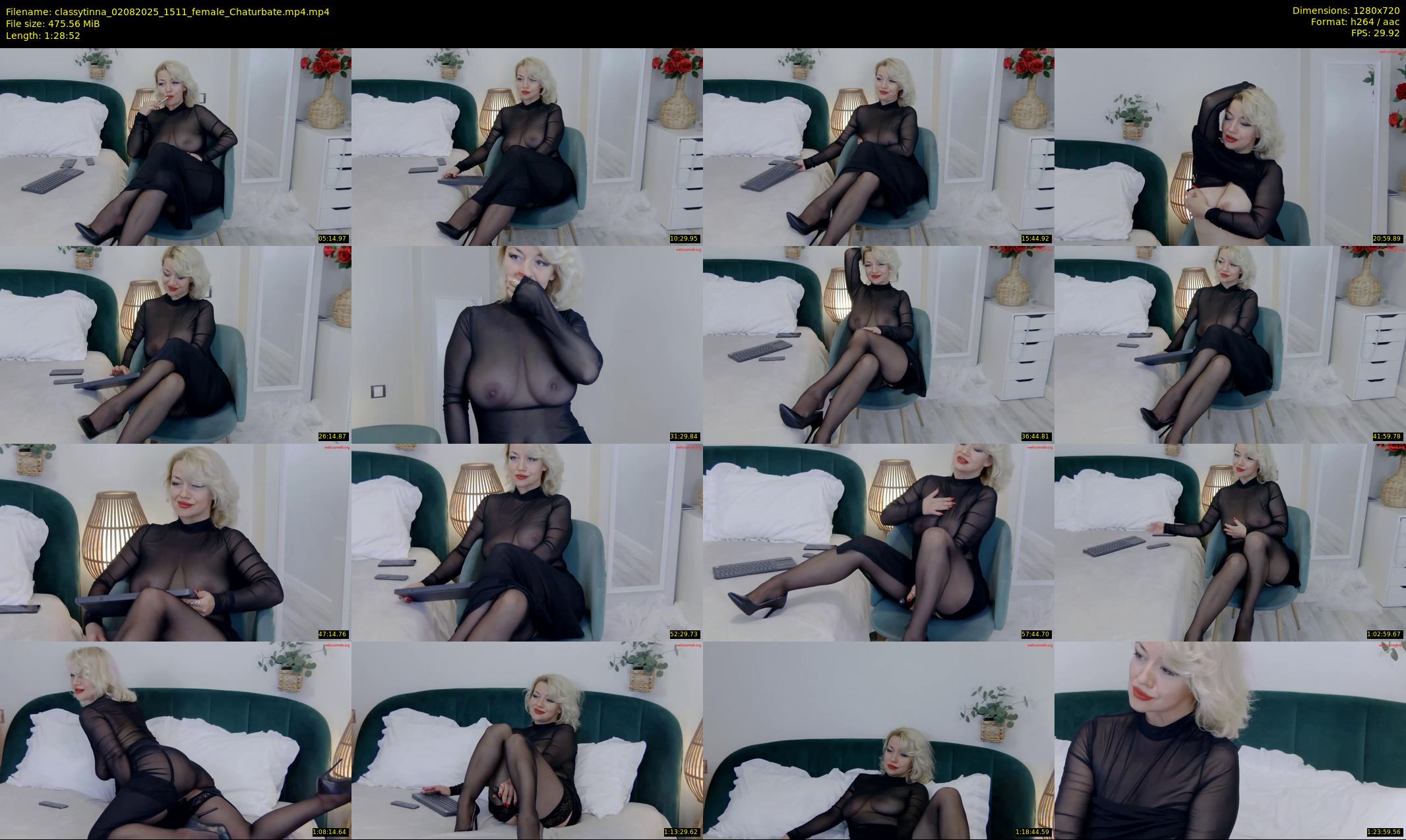 classytinna — 89 minute Chaturbate female cam show recording, 720p, Aug 2, 2025