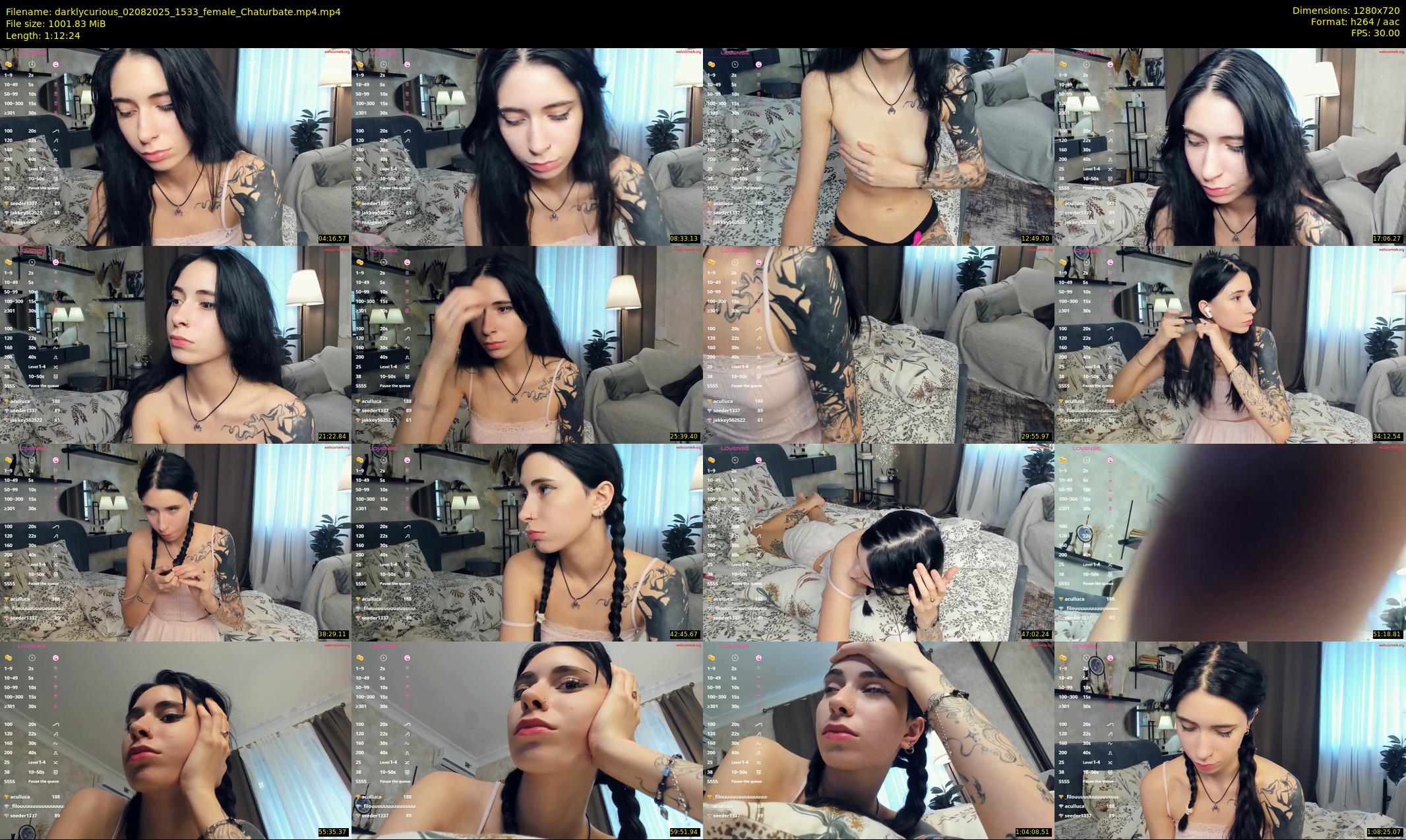 darklycurious — 73 minute Chaturbate female cam show recording, 720p, Aug 2, 2025