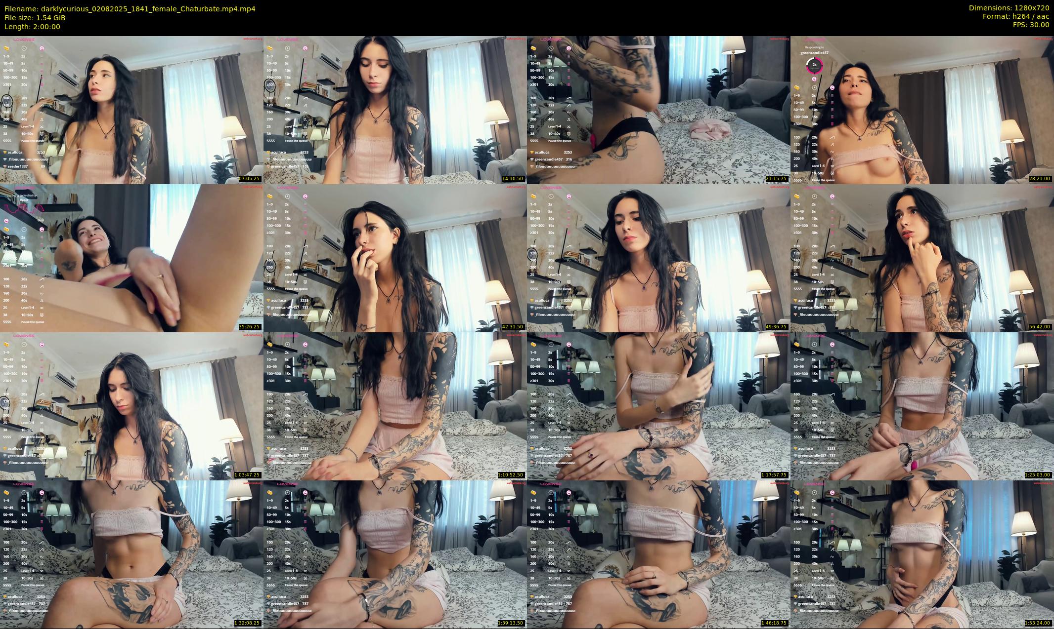 darklycurious — 120 minute Chaturbate female cam show recording, 720p, Aug 2, 2025