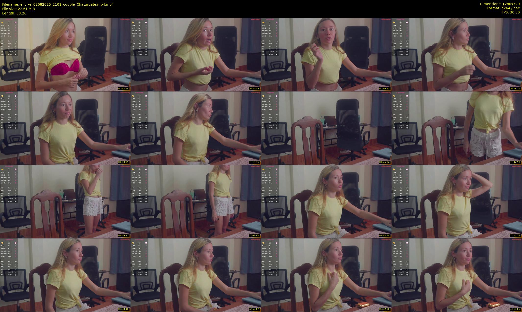 ellcrys — 4 minute Chaturbate couple cam show recording, 720p, Aug 2, 2025