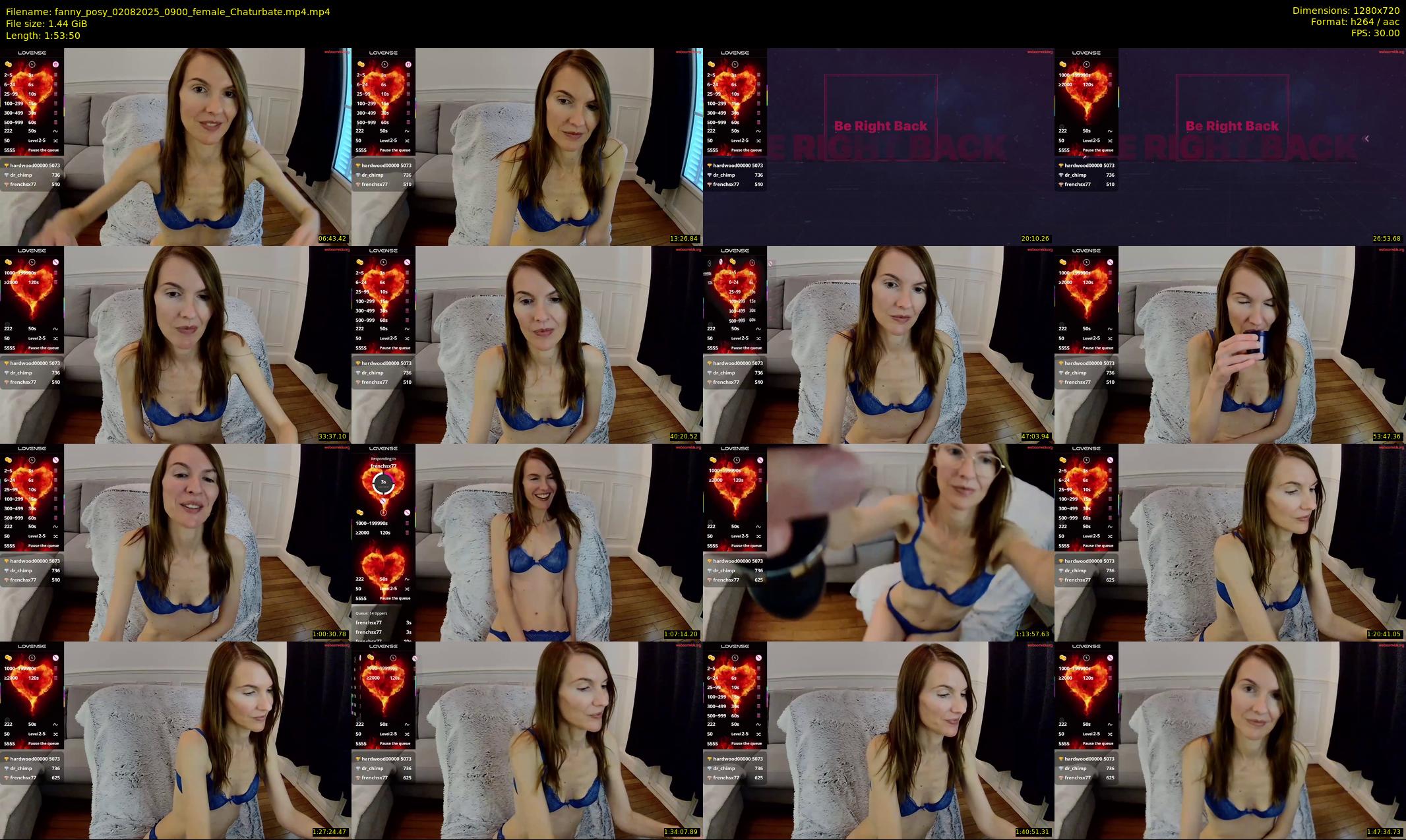 fanny_posy — 114 minute Chaturbate female cam show recording, 720p, Aug 2, 2025
